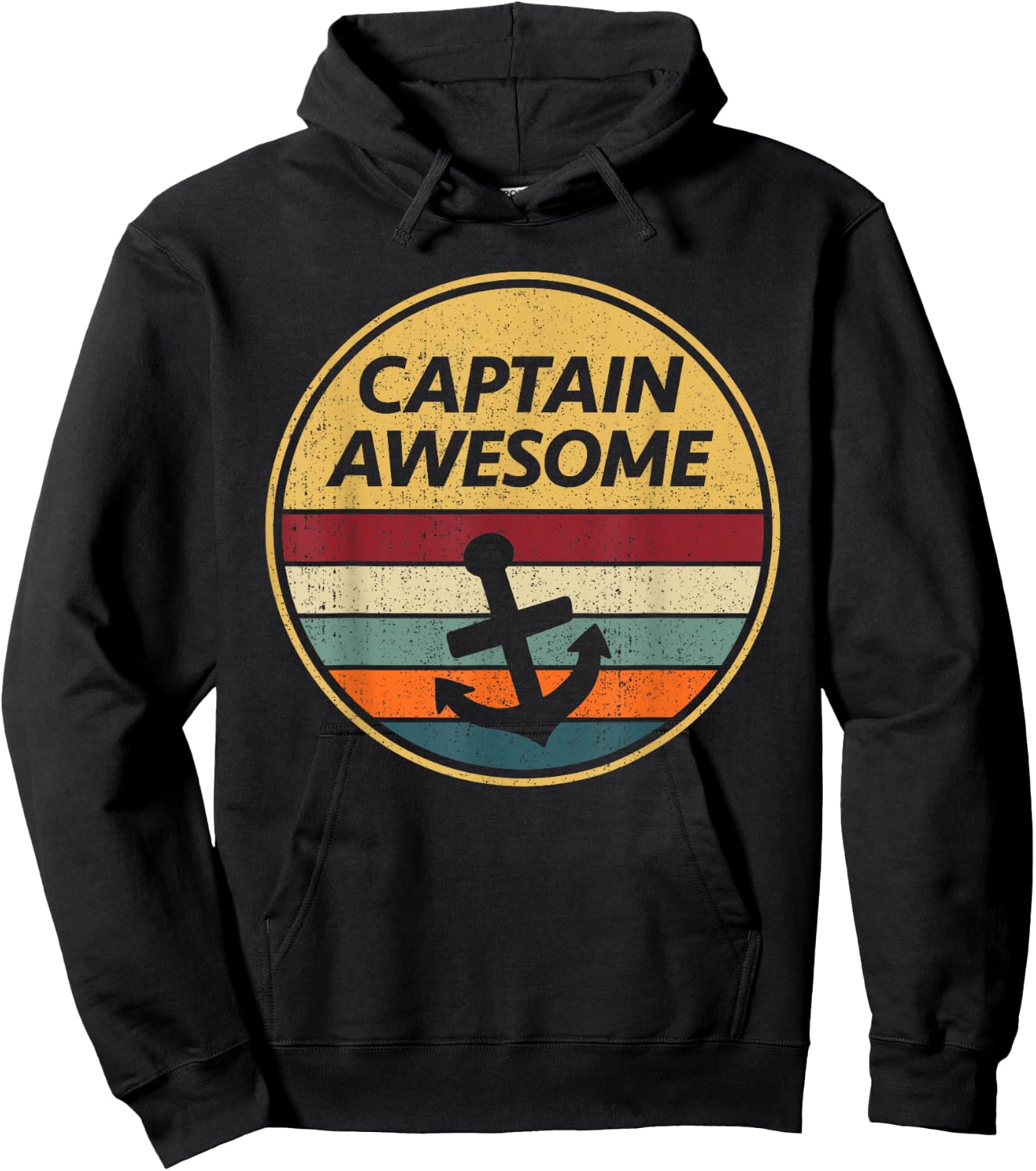 Retro Anchor Sailboat - Vintage Sailing Captain Awesome Hoodie - Hoodie | Black