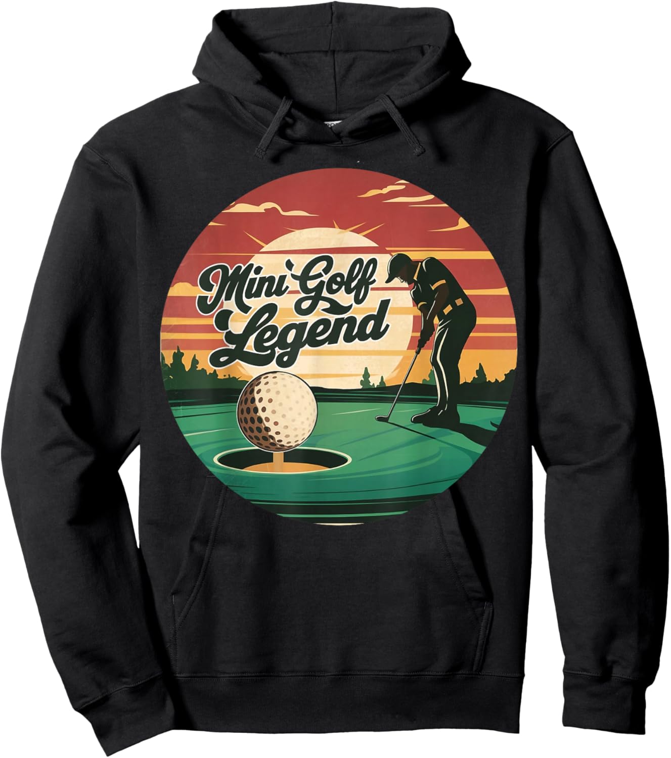 Mini Golf Legend Husband Golfing Player Mini Golf Lover Hoodie - Hoodie | Black