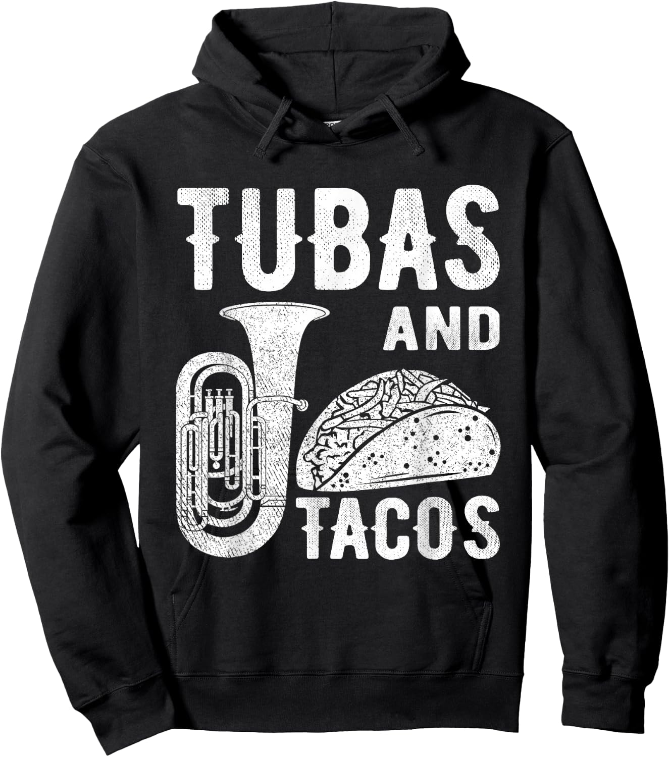 Tuba Player Marching Band Brass Instrument Taco Shells Hoodie - Hoodie | Black