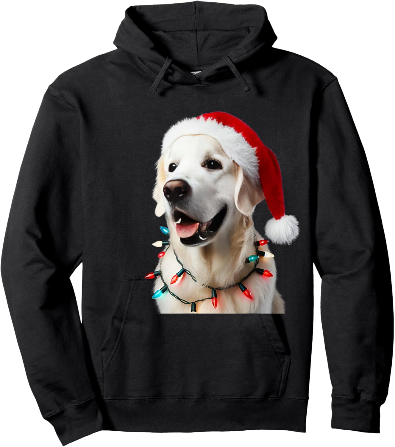 Christmas English Cream Golden Retriever Mom Dog Puppy Xmas Hoodie - Hoodie | Black
