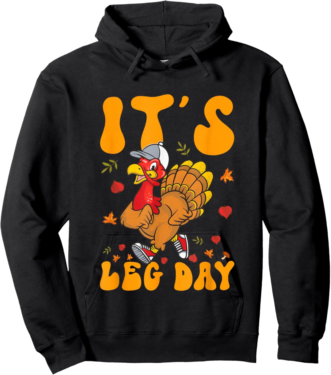 Turkey Trot Gear Costume Kids Thanksgiving Turkey Running Hoodie - Hoodie | Black