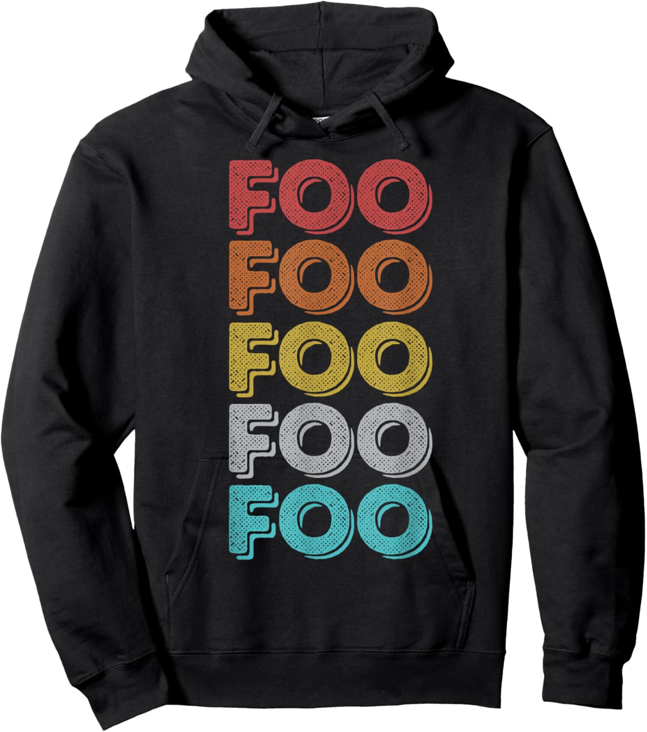 Vintage Retro Foo Hoodie - Hoodie | Black