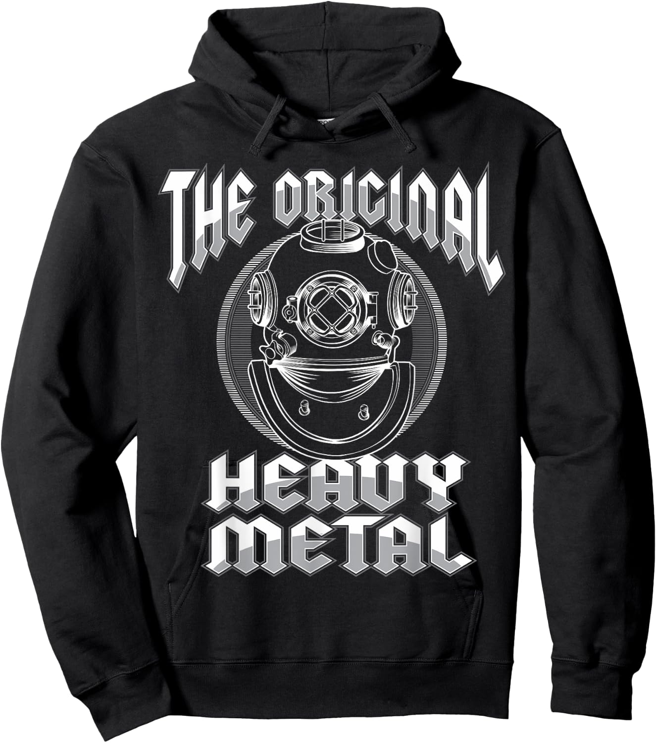 Deep Sea Diving Helmet Original Heavy Metal Underwater Diver Hoodie - Hoodie | Black
