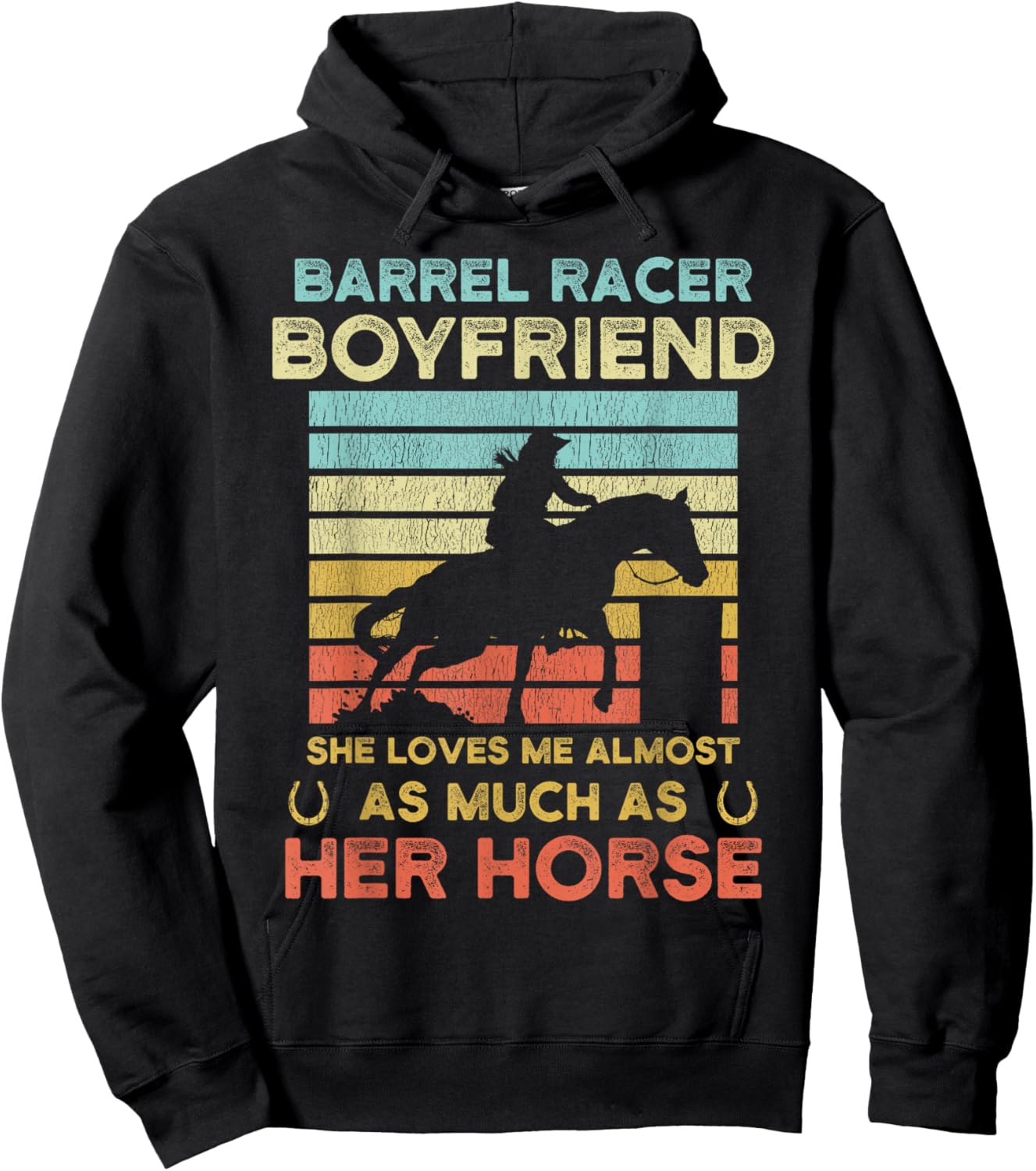 Barrel Racer Boyfriend Funny Barrel Racing Boyfriend Joke Hoodie - Hoodie | Black