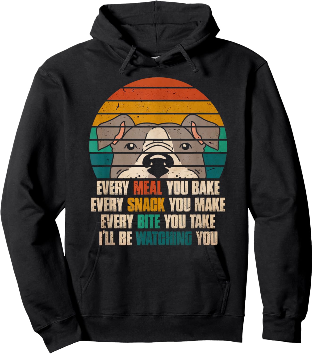 Every Snack You Make I'll Be Watching You Pitbull Mom Dad Hoodie - Hoodie | Black