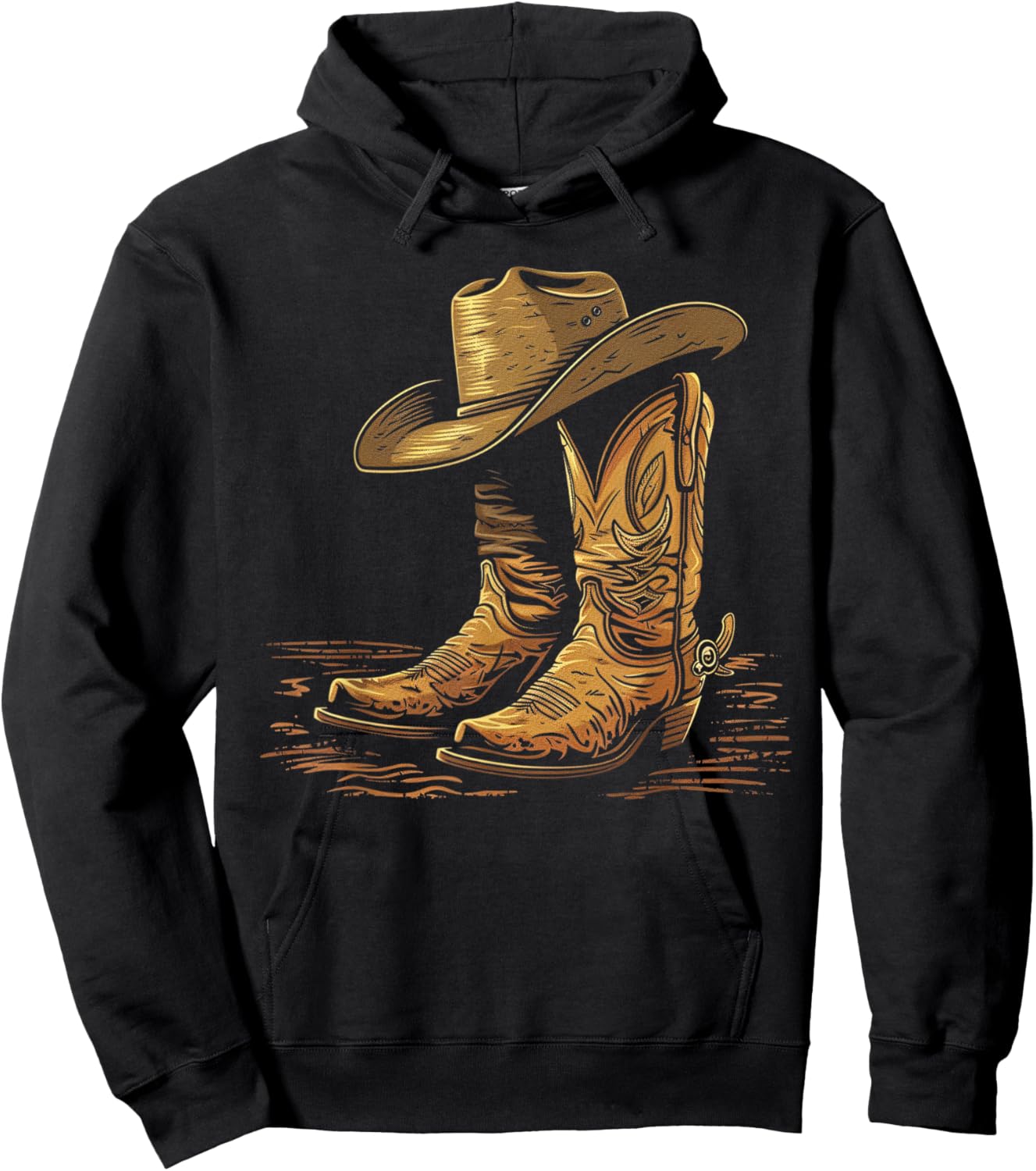 Howdy Cowboy Western Men Rodeo Texas Shirts Hoodie - Hoodie | Black