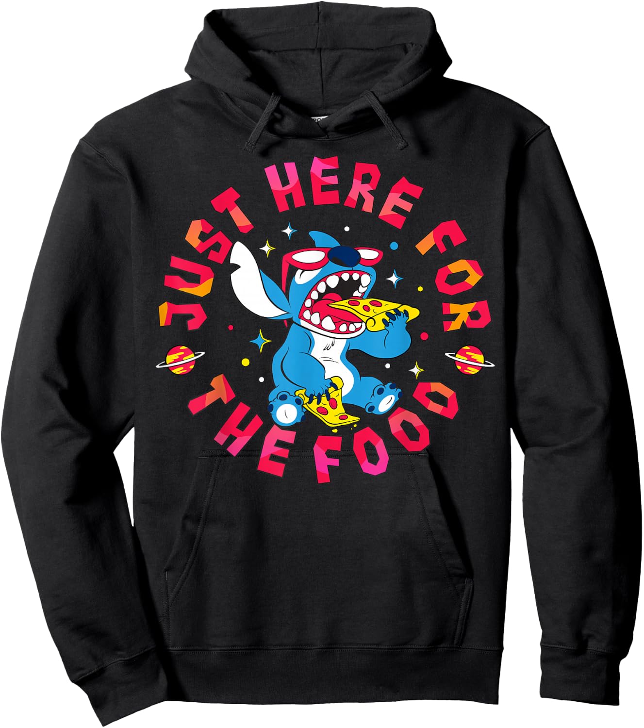 Disney Lilo & Stitch Just Here for The Food Hoodie - Hoodie | Black