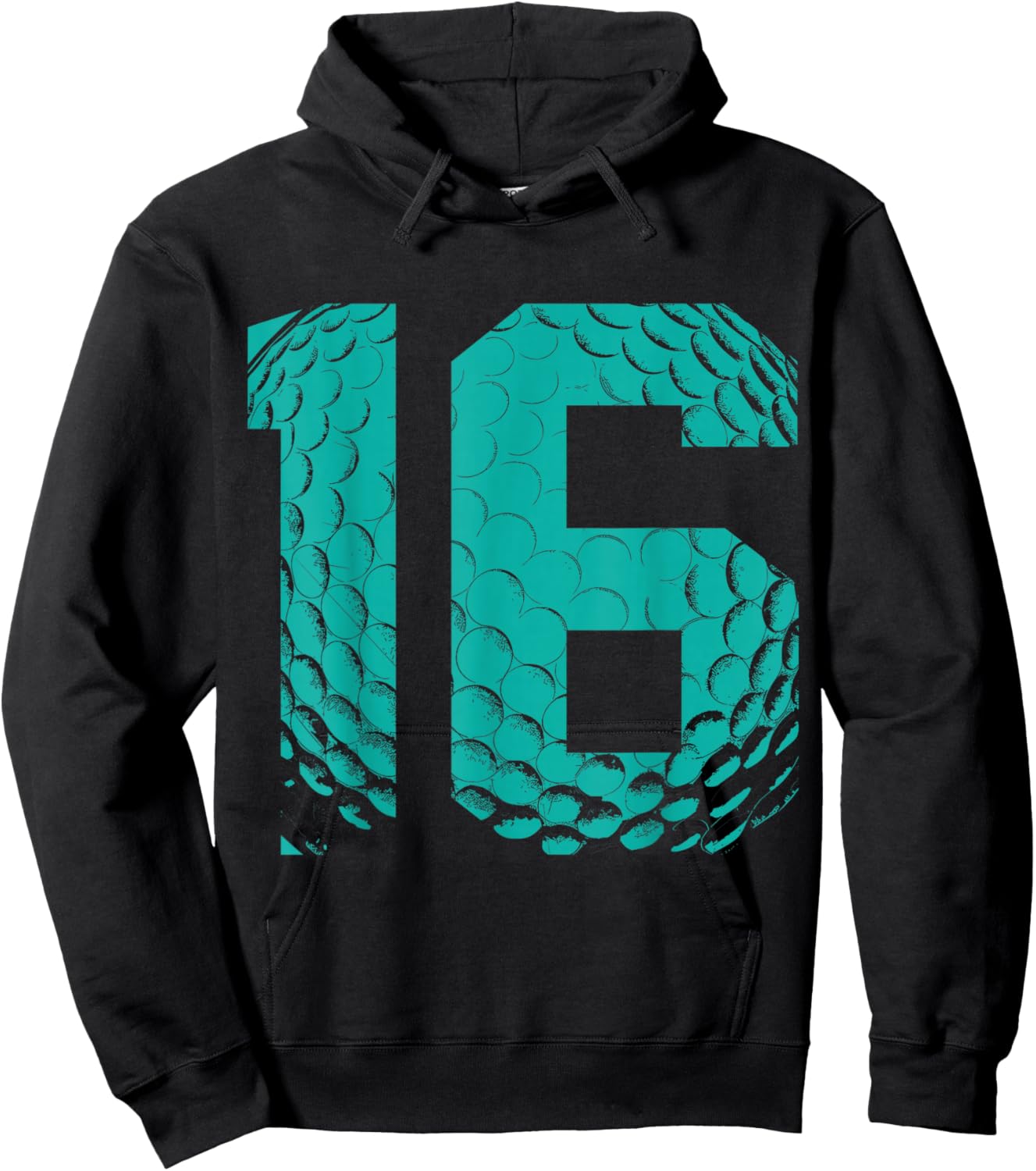 16th Birthday Boy Golf Player Golf 16 Years Old Hoodie - Hoodie | Black