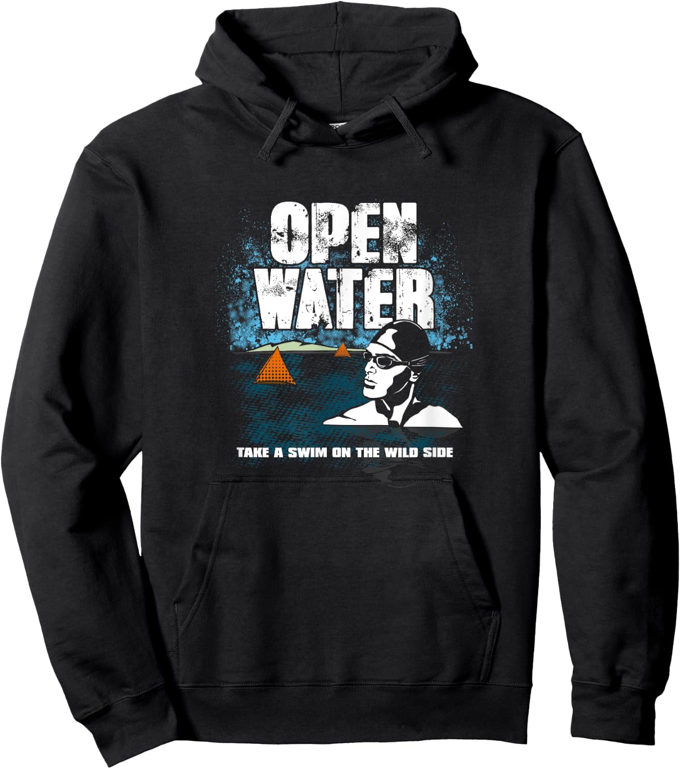 Open Water Swimming Triathlon Crossing English Channel Event Hoodie - Hoodie | Black