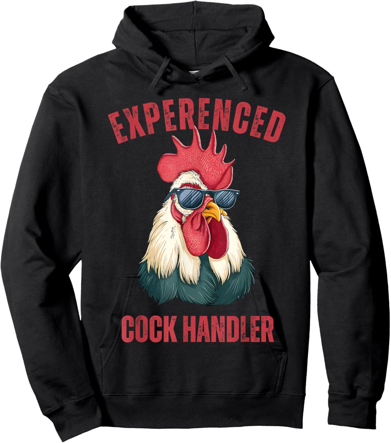 Experienced Cock Handler Funny Chicken Rooster Adult Meme Hoodie - Hoodie | Black