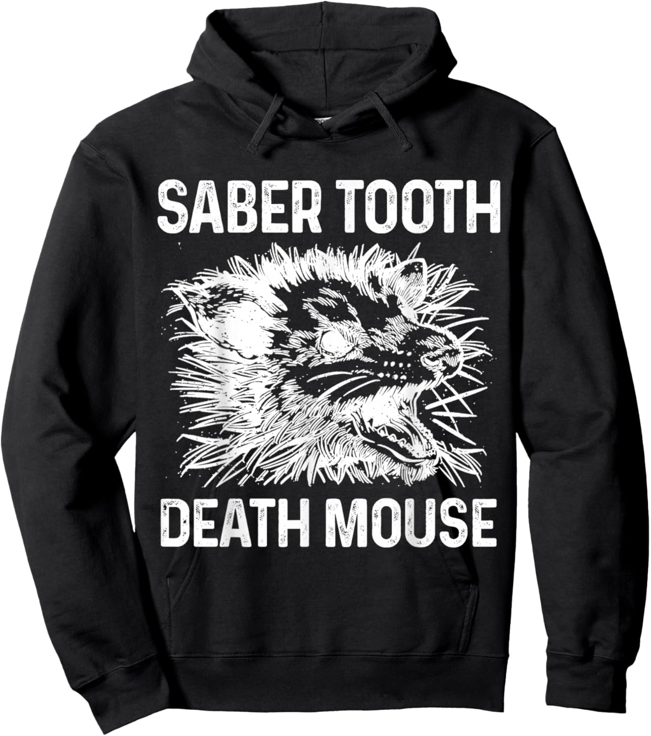 Opossum Saber Tooth Death Mouse Funny Possum Hoodie - Hoodie | Black