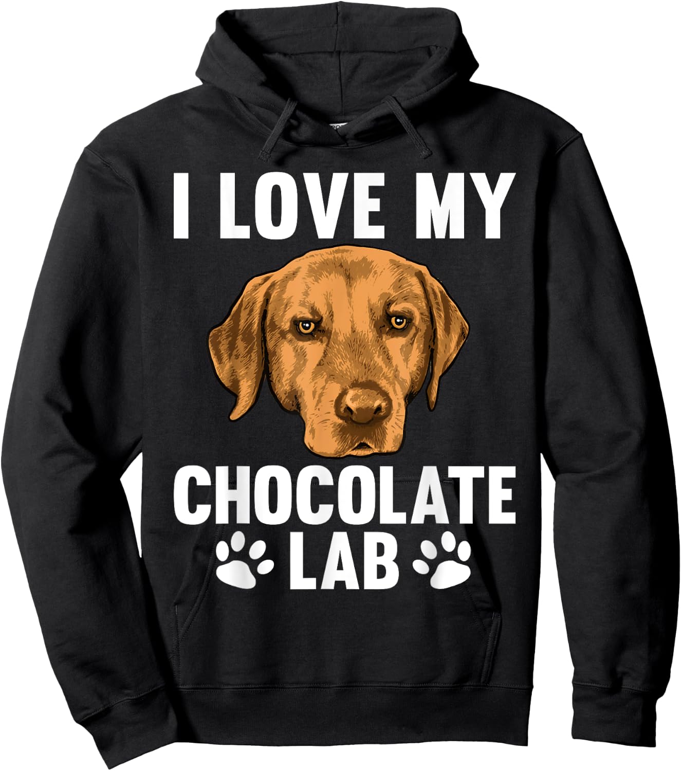 Cute Chocolate Lab Design Women Labrador Retriever Hoodie - Hoodie | Black