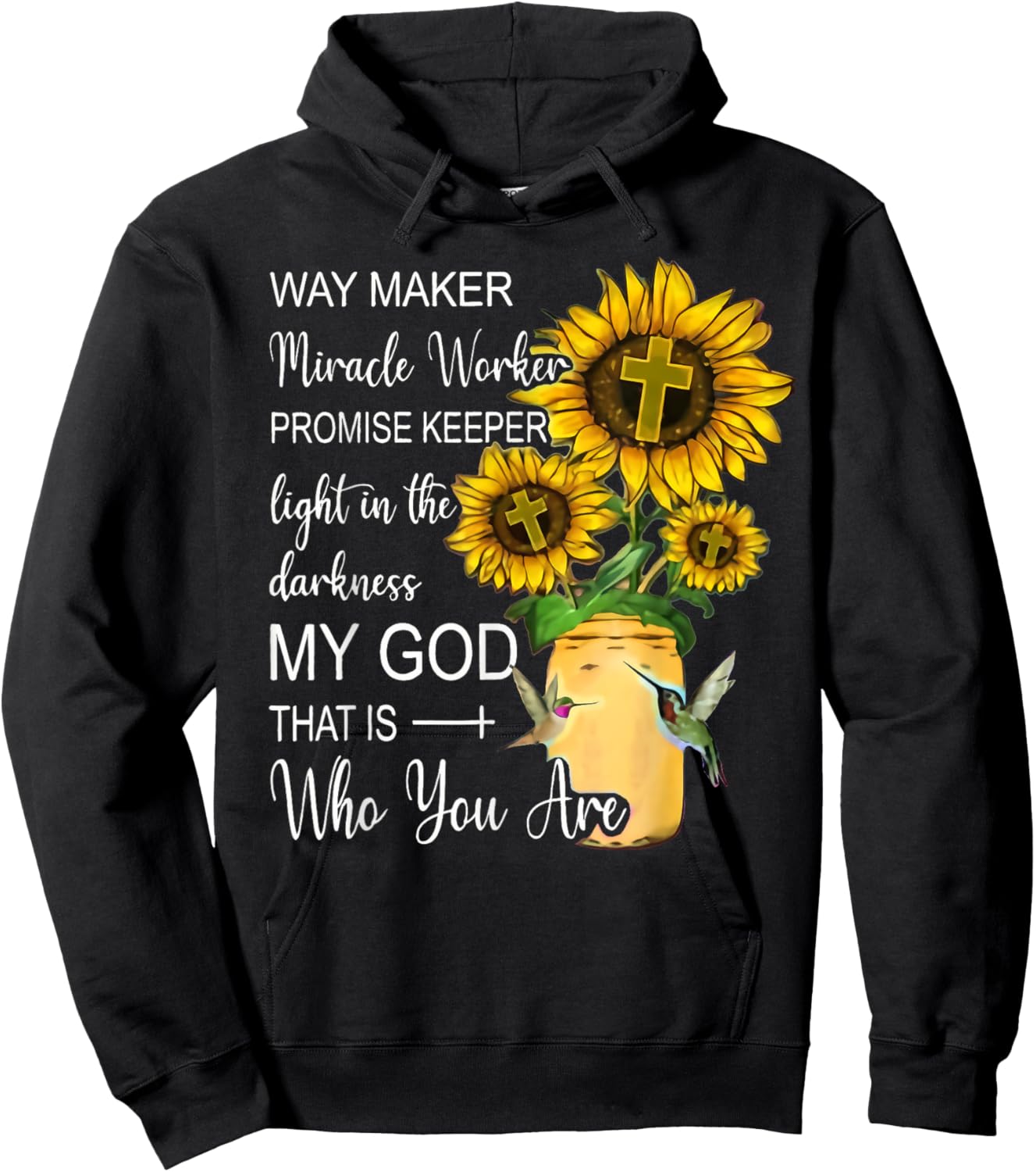 Way Maker Waymaker Promise Keeper Miracle Worker Christian Hoodie - Hoodie | Black