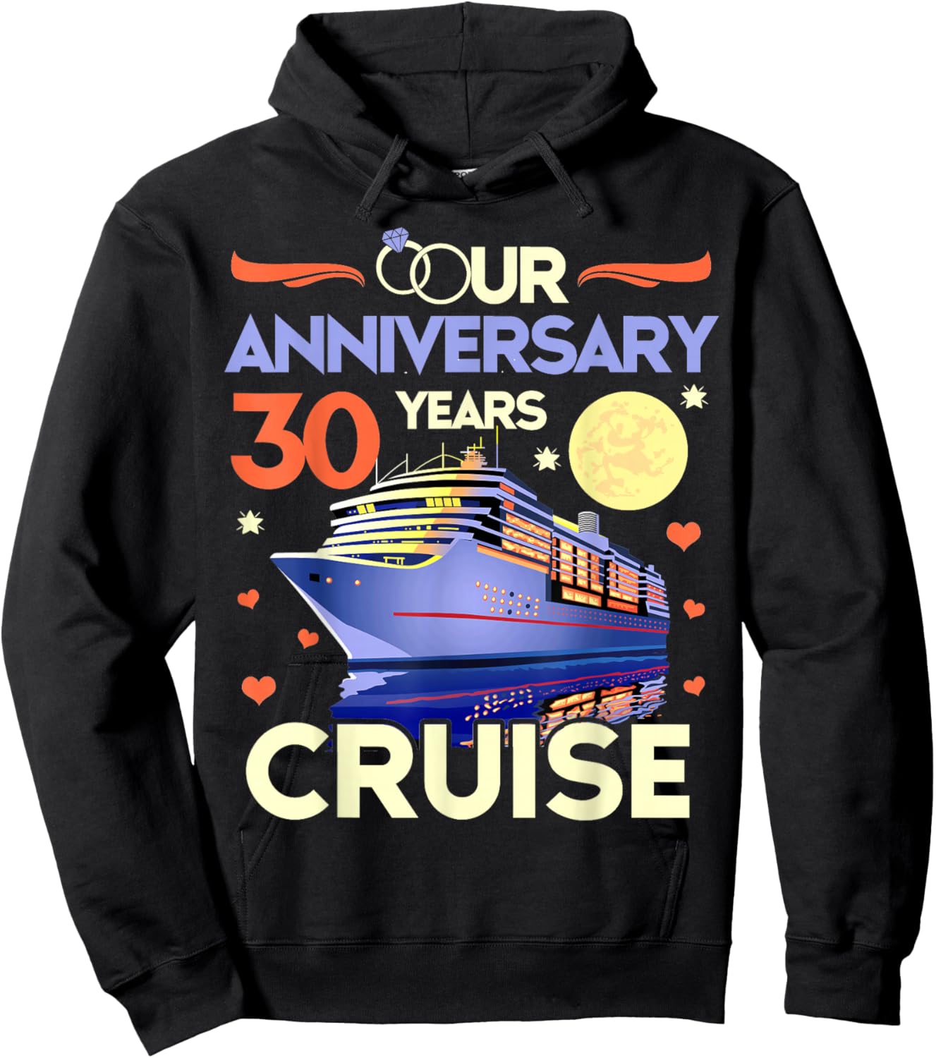 Our 30th Wedding Anniversary Cruise 30 Years Anniversary Hoodie - Hoodie | Black