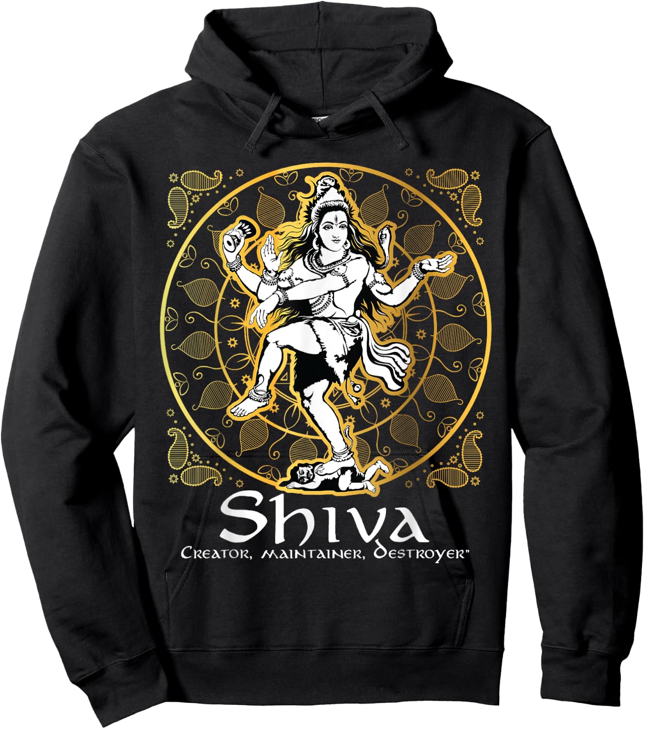 Shiva 'Creator, Maintainer, Destroyer' Hindu Gods Lord Shiva Hoodie - Hoodie | Black