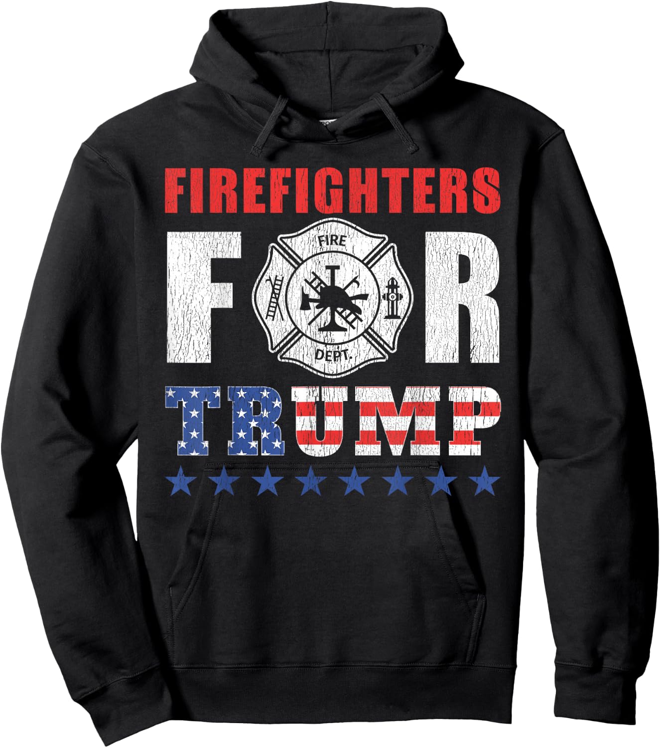 Firefighters For Trump Shirt Funny Firefighter Hoodie - Hoodie | Black