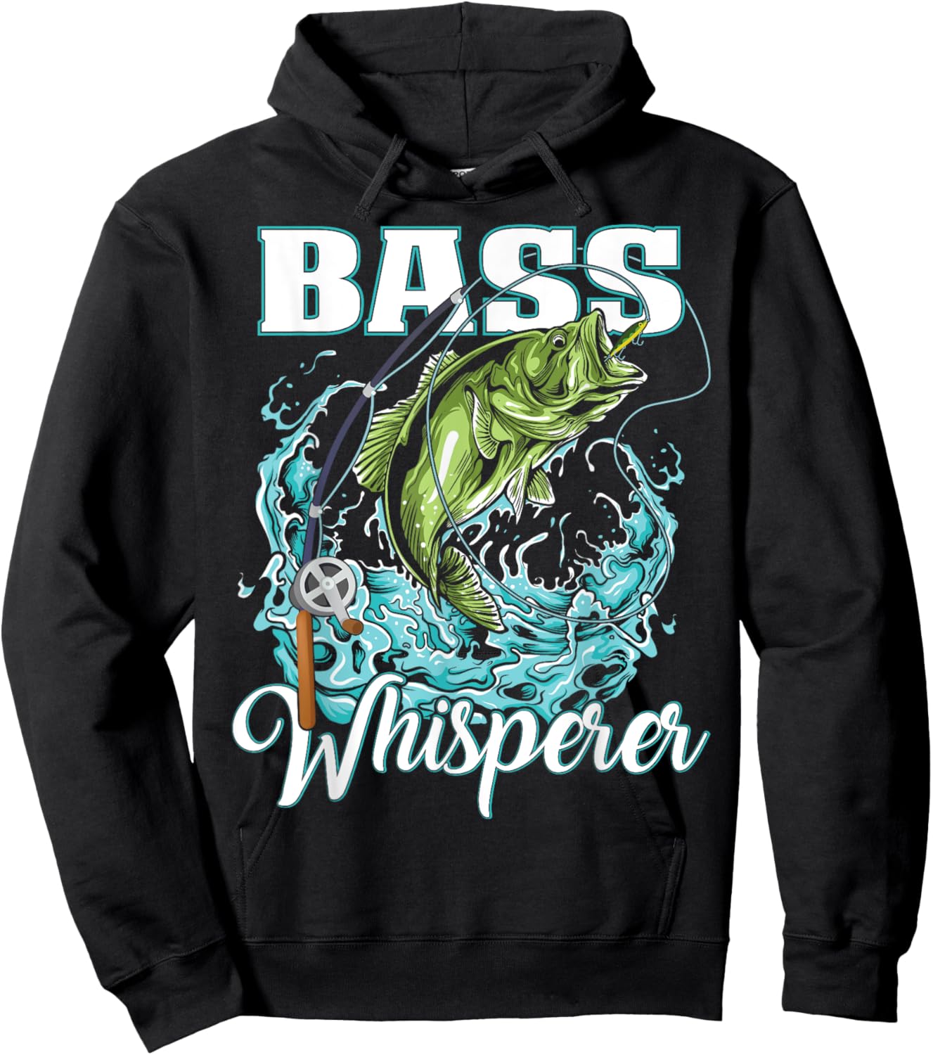 Patriotic anglers American Bass Pro whisperer fisherman Hoodie - Hoodie | Black