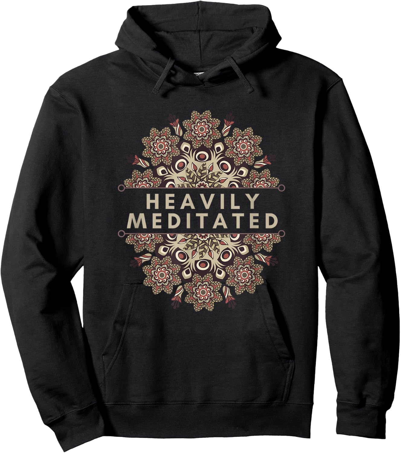 Heavily Meditated Antique Mandala Design for Yoga Lovers Hoodie - Hoodie | Black