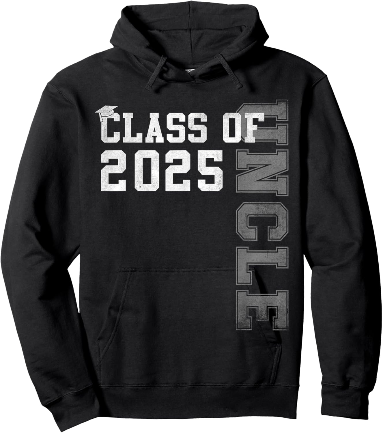 Uncle Senior 2025 Proud Uncle Of A Class Of 2025 Graduation Hoodie - Hoodie | Black