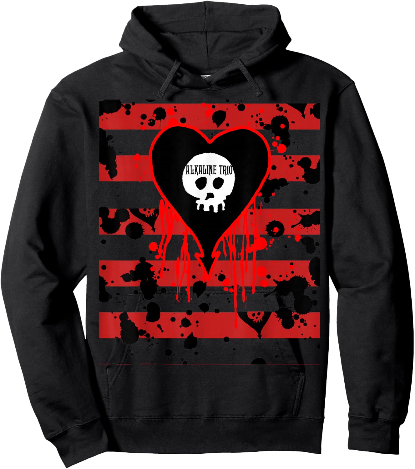 Alkaline Trio - Official Merchandise - Bloody Stripes Hoodie - Hoodie | Black