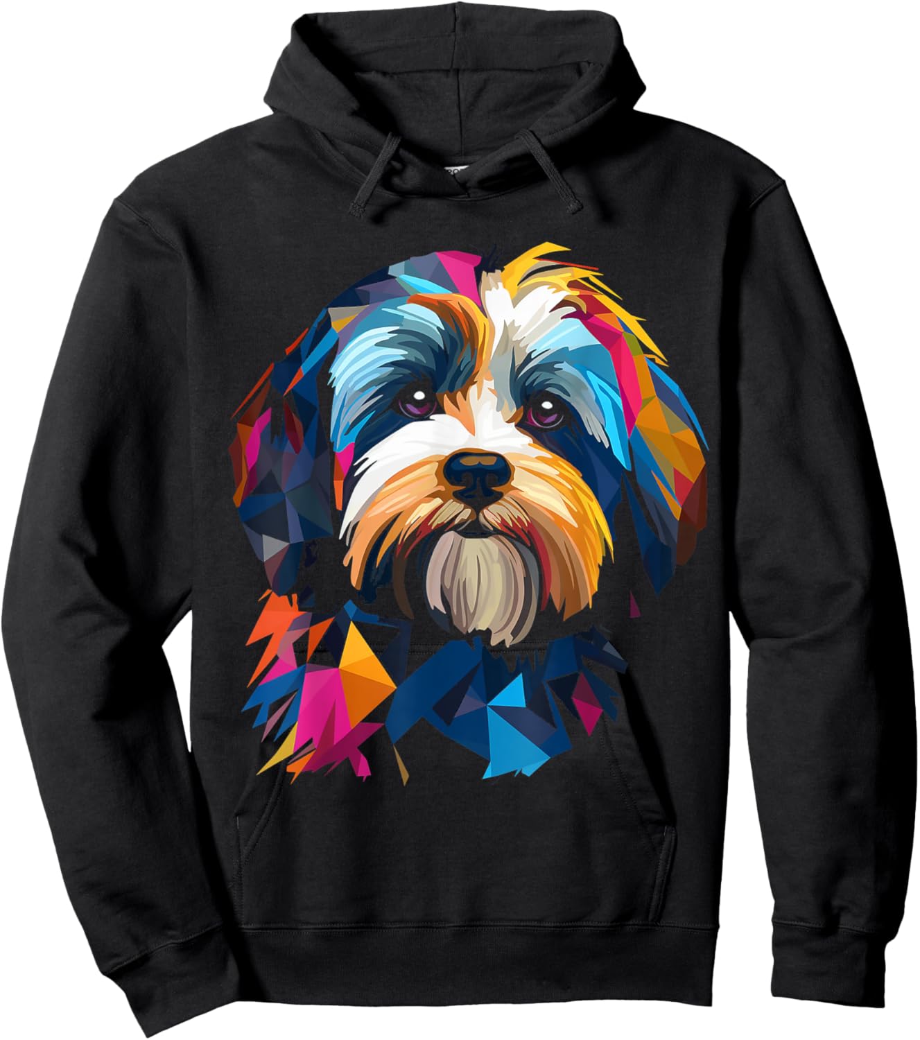 Havaneser Geometrisches Geschenk Hoodie - Hoodie | Black