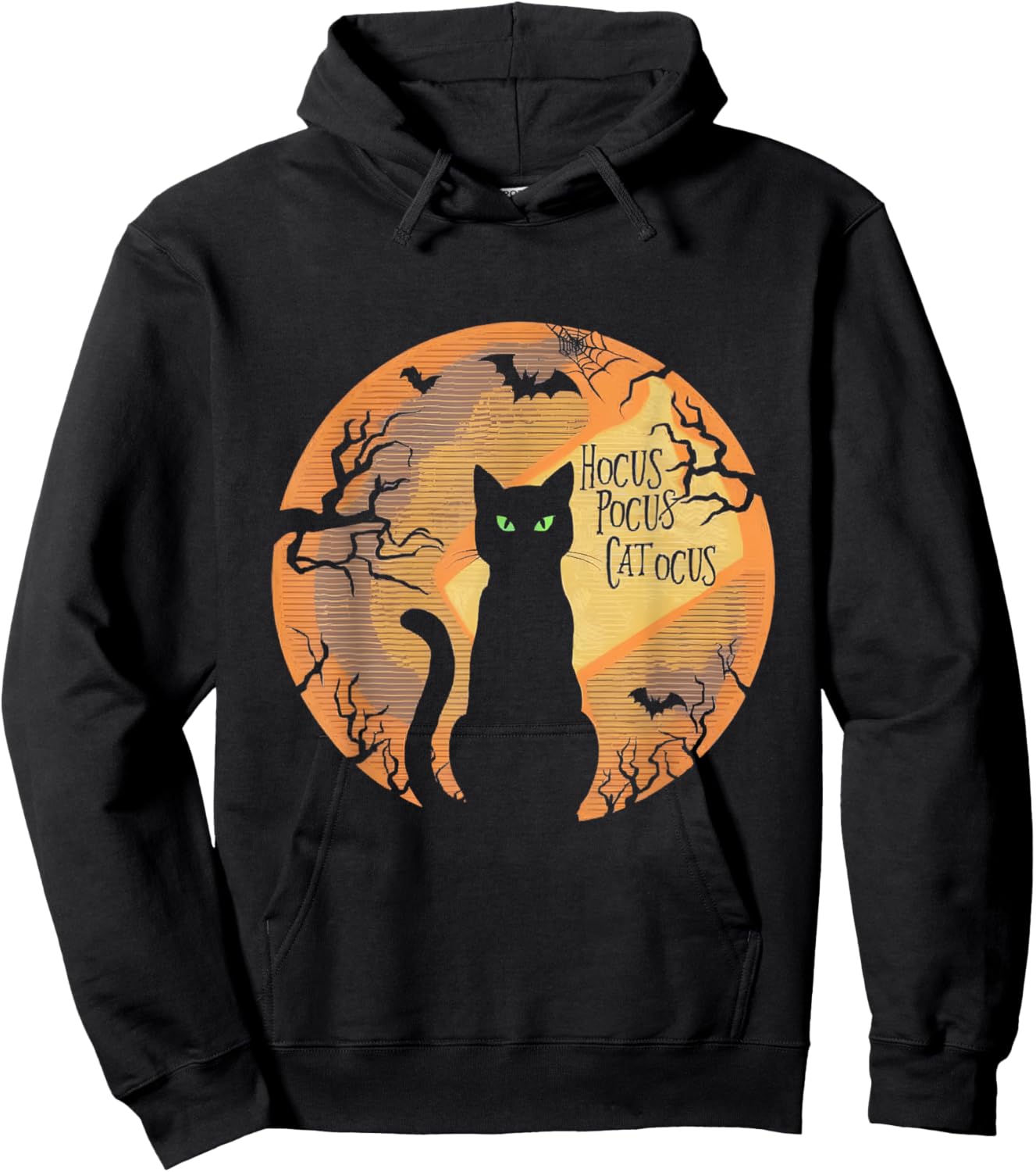 Hocus Pocus Catocus Halloween Black Cat Lover Hoodie - Hoodie | Black