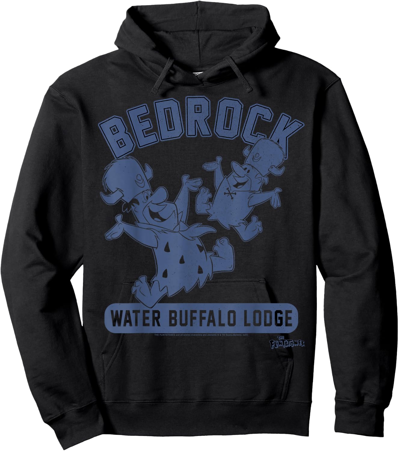 The Flintstones Bedrock Water Buffalo Lodge Collegiate Hoodie - Hoodie | Black