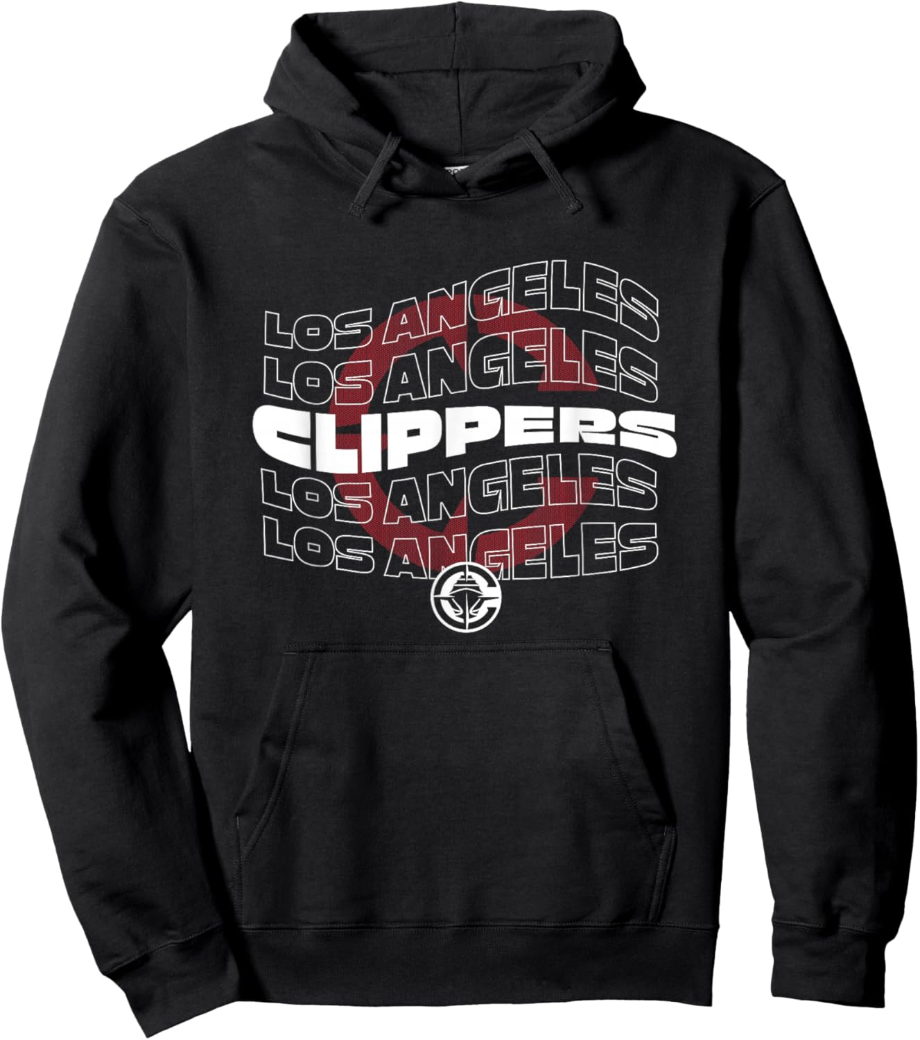 NBA Los Angeles Clippers Wave Outline Team Logo Hoodie - Hoodie | Black