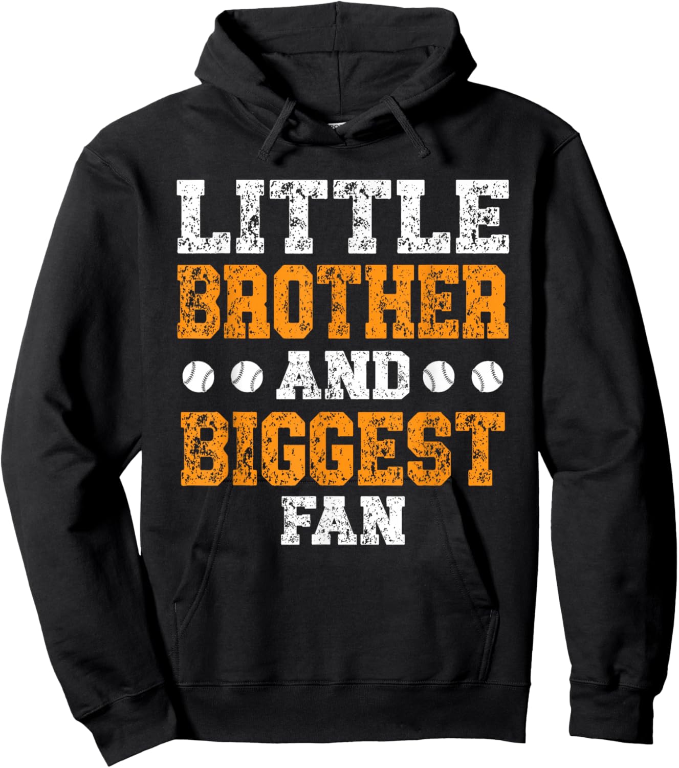 Little brother and biggest fan Softball Baseball Player Hoodie - Hoodie | Black