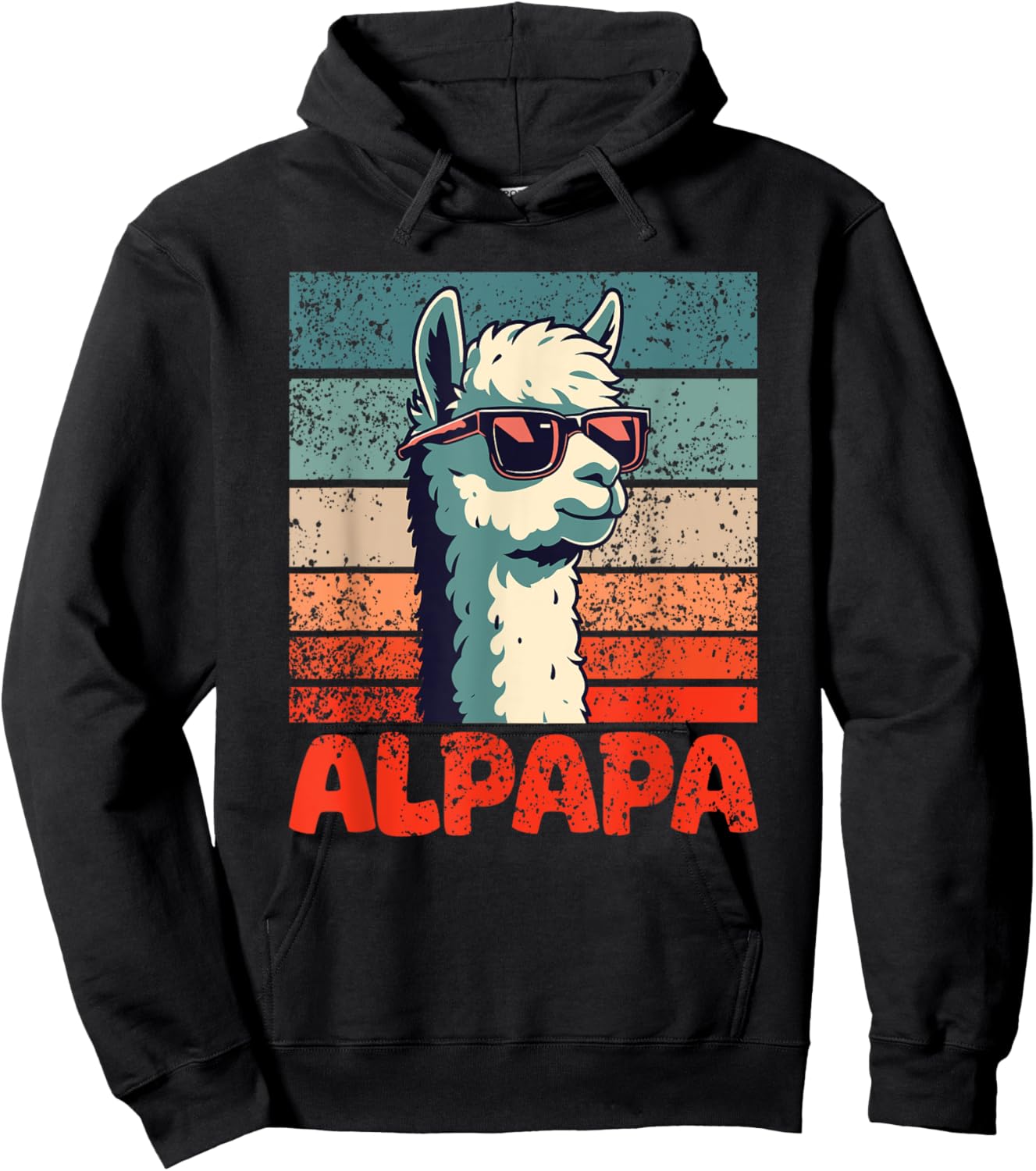 Alpapa Father's Day Best Dad Alpaca Hoodie - Hoodie | Black