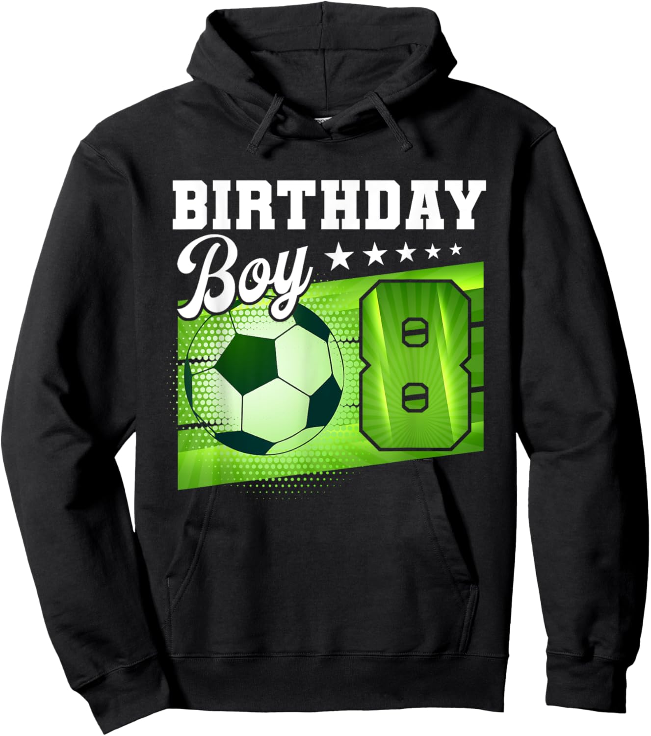 Birthday Boy 8 Soccer Its My 8th Birthday Boys Soccer Hoodie - Hoodie | Black
