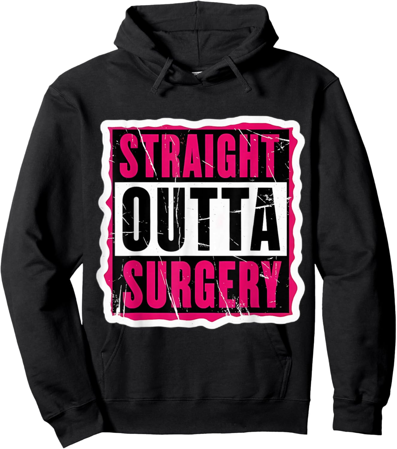 Straight Outta Surgery Patient Doctor Surgeon Girls Hoodie - Hoodie | Black