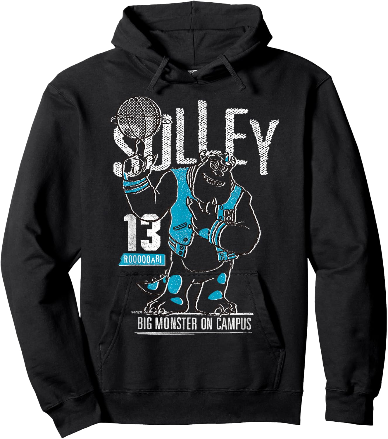 Disney PIXAR Monsters University Sulley Basketball Hoodie - Hoodie | Black