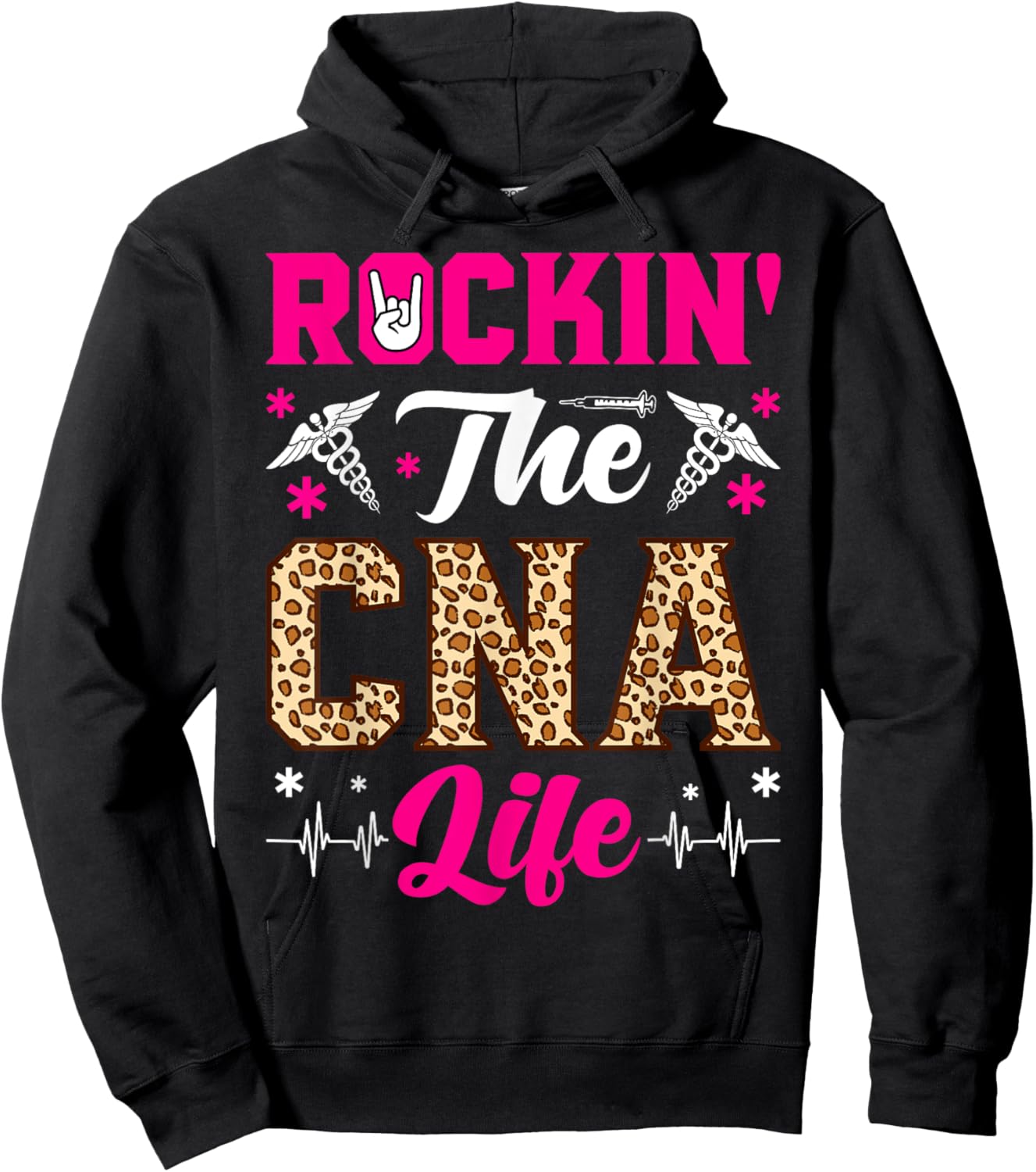 Rockin The CNA Life Hoodie - Hoodie | Black