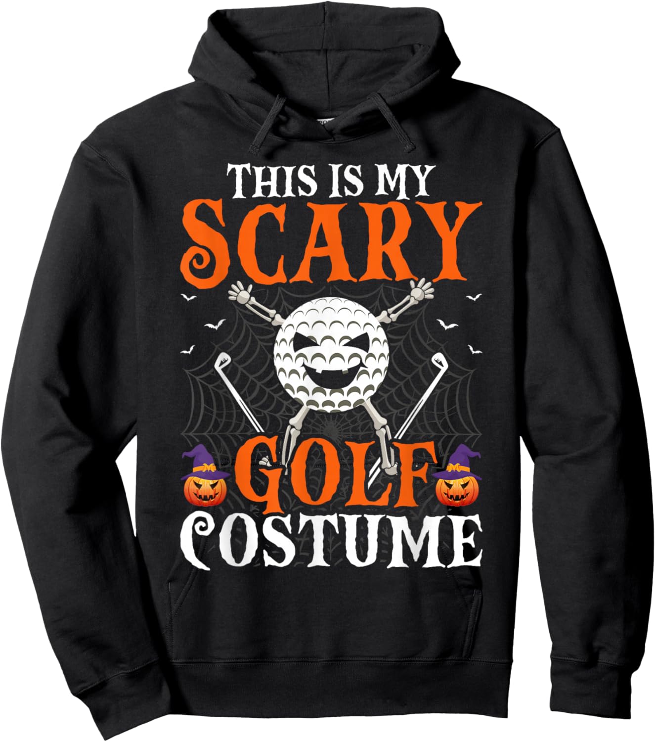 This Is My Scary Golf Costume Halloween Skeleton Lover Hoodie - Hoodie | Black