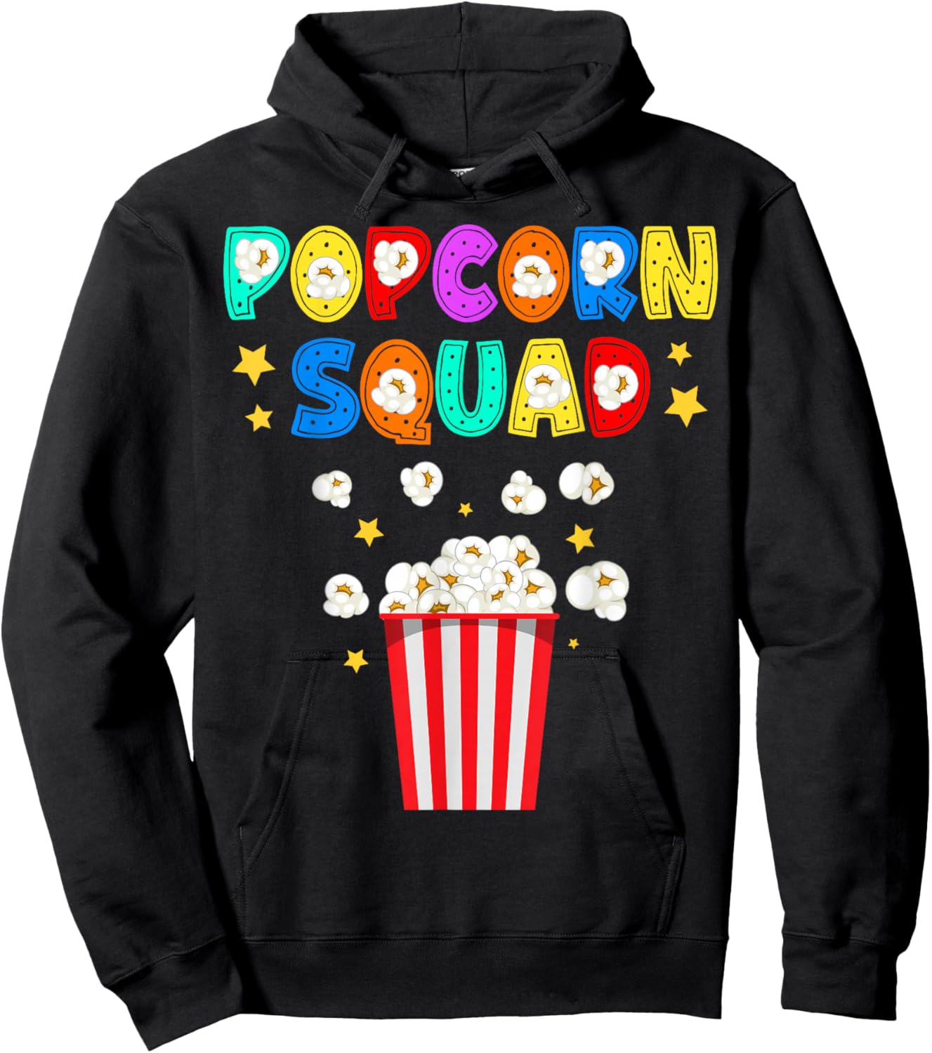 Popcorn Squad Movie Theater Lover Theatre Nerd Hoodie - Hoodie | Black