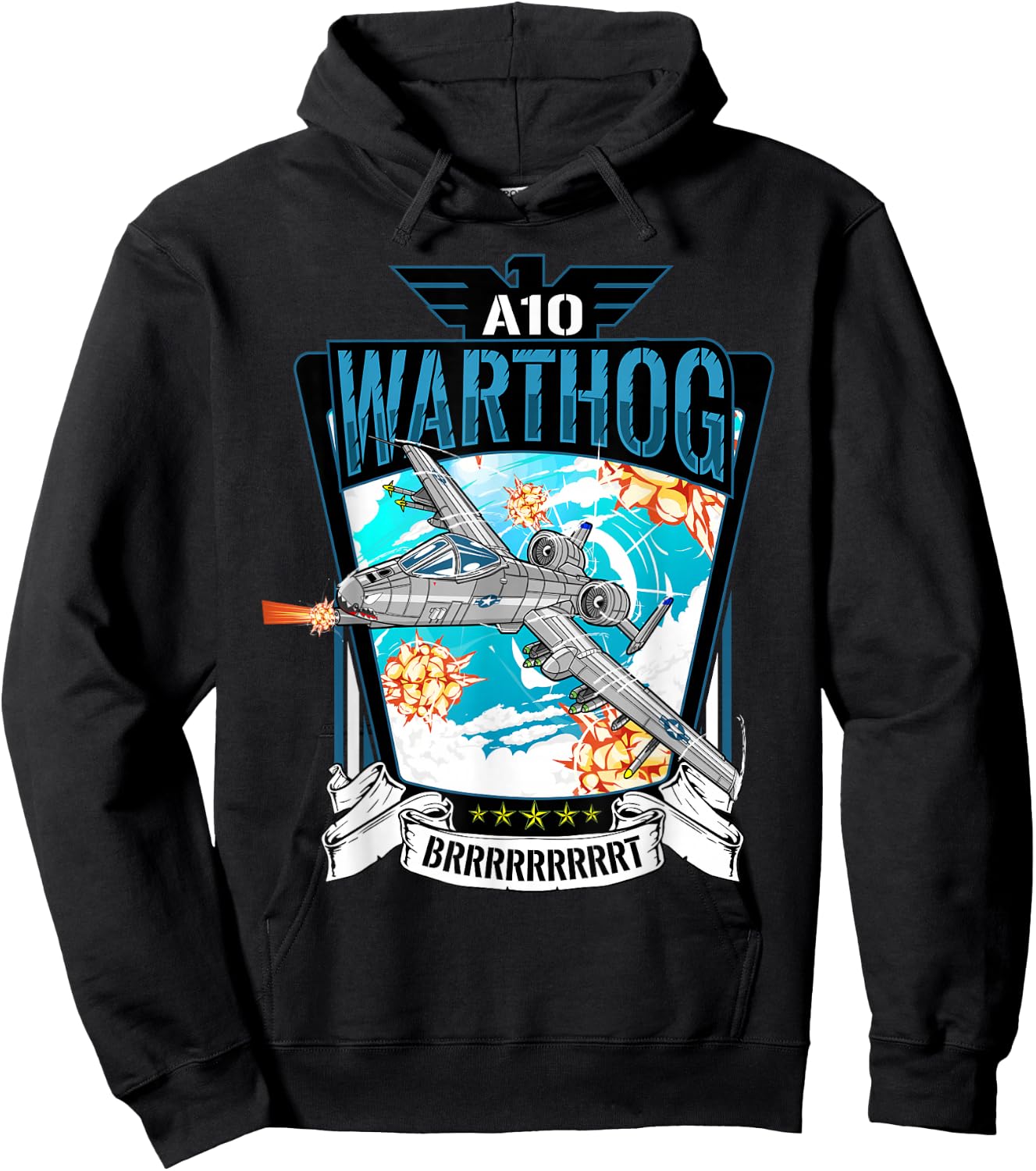 American Military Fighter Bomber A10 Warthog Hoodie - Hoodie | Black