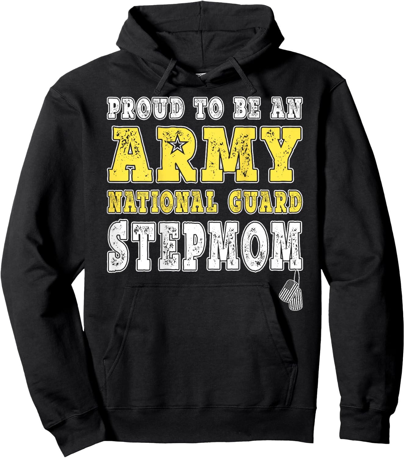Proud To Be An Army National Guard Stepmom Military Step-mom Hoodie - Hoodie | Black