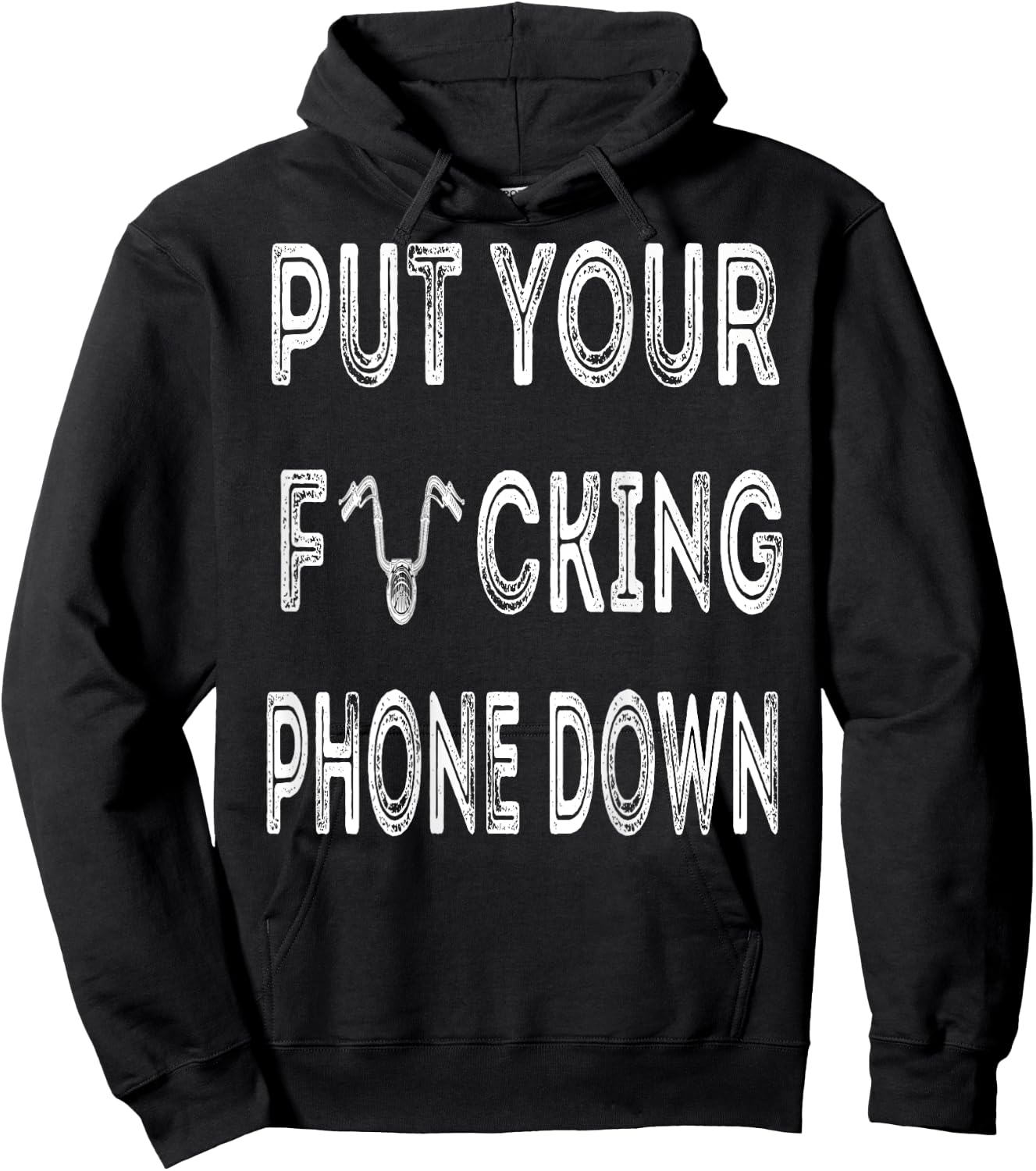 Put Your Phone Down motorcycle graphic Hoodie - Hoodie | Black