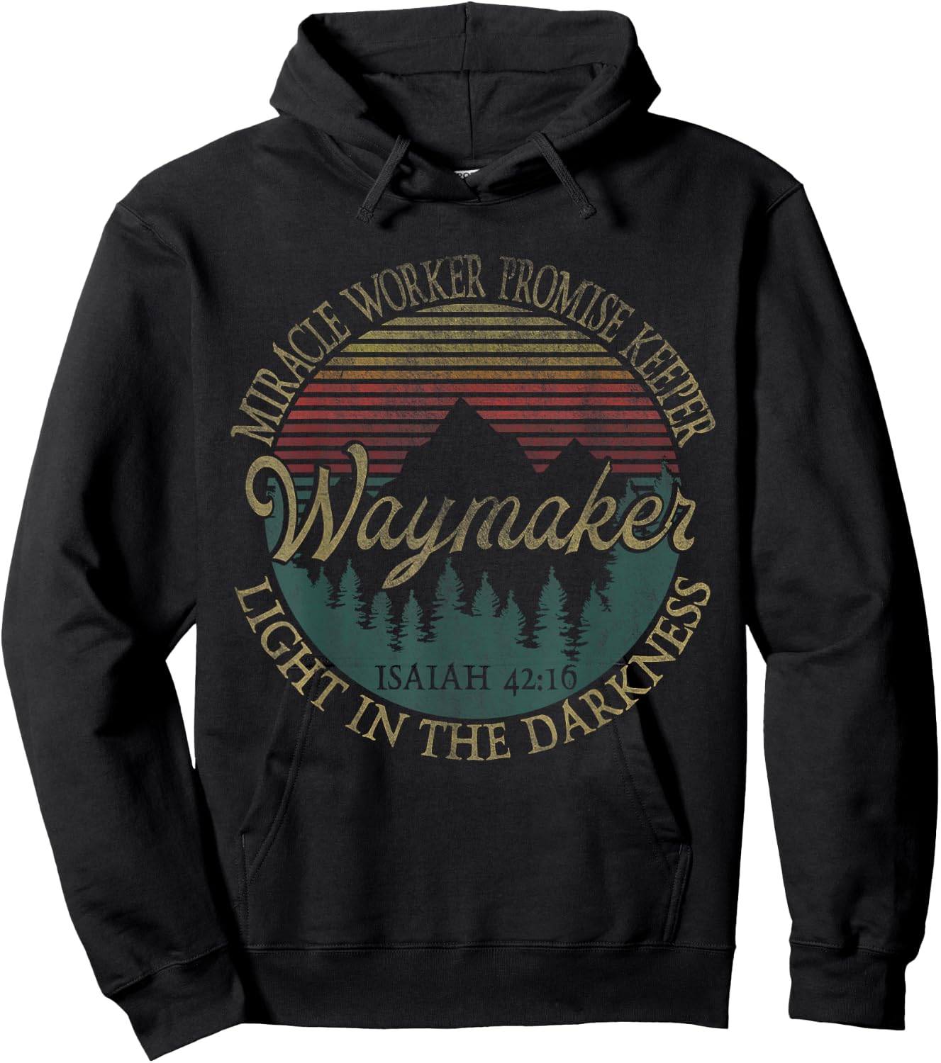 waymaker miracle worker promise keeper faith Bible Christian Hoodie - Hoodie | Black