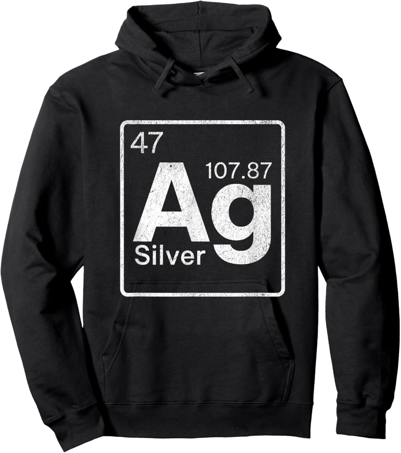 Silver Chemical Ag Symbol Periodic Table of Elements Present Hoodie - Hoodie | Black