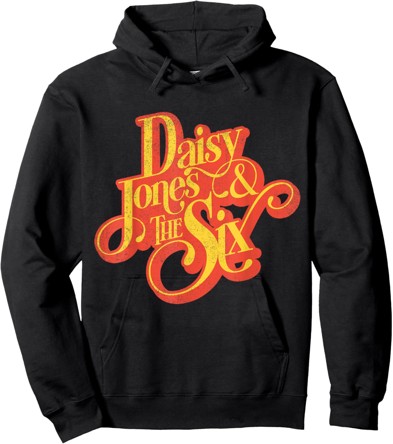 Daisy Jones & the Six - Vintage Yellow Logo Hoodie - Hoodie | Black