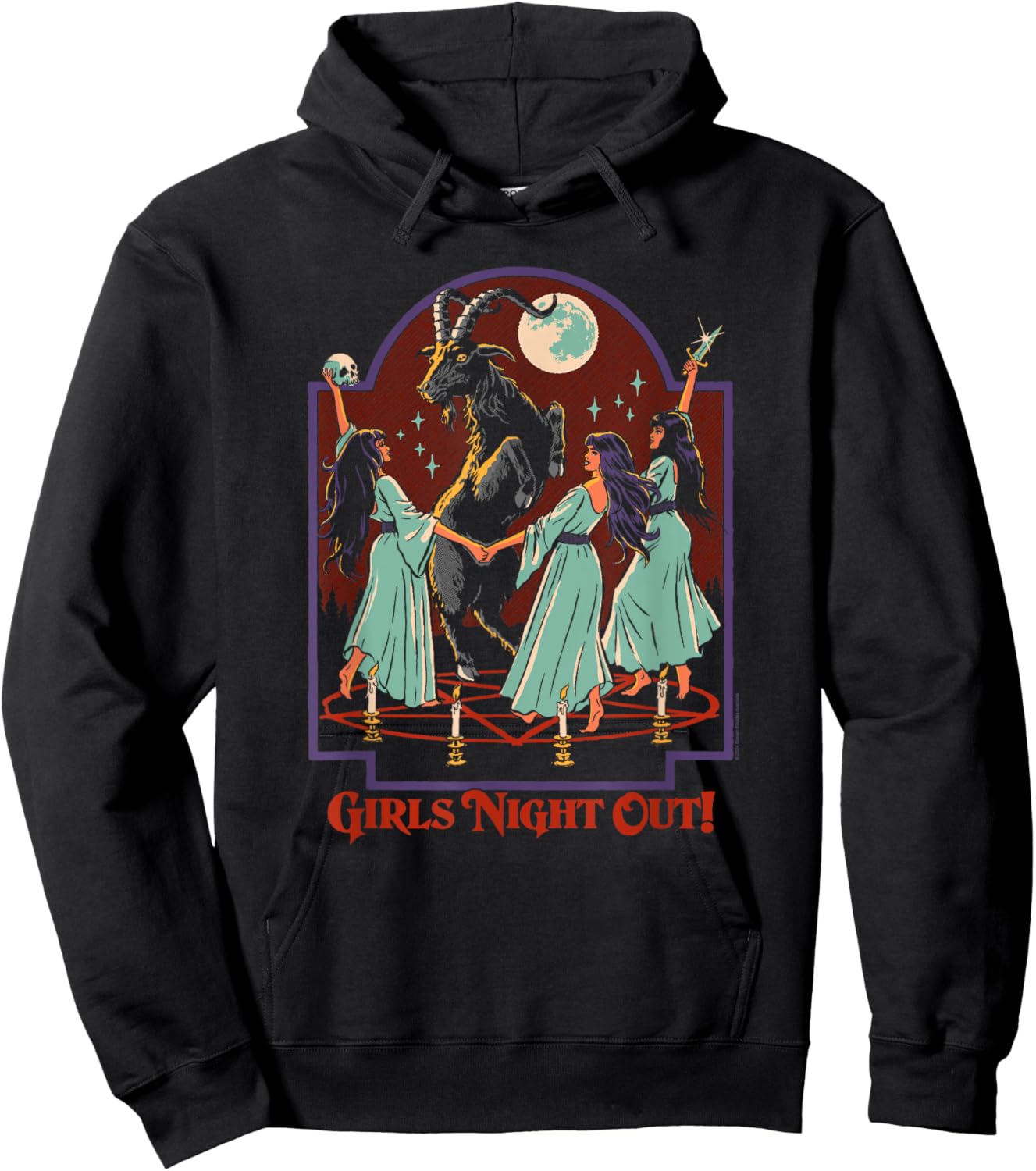 Steven Rhodes Girls Night Out Ritual Sacrifice Dark Humor Hoodie - Hoodie | Black