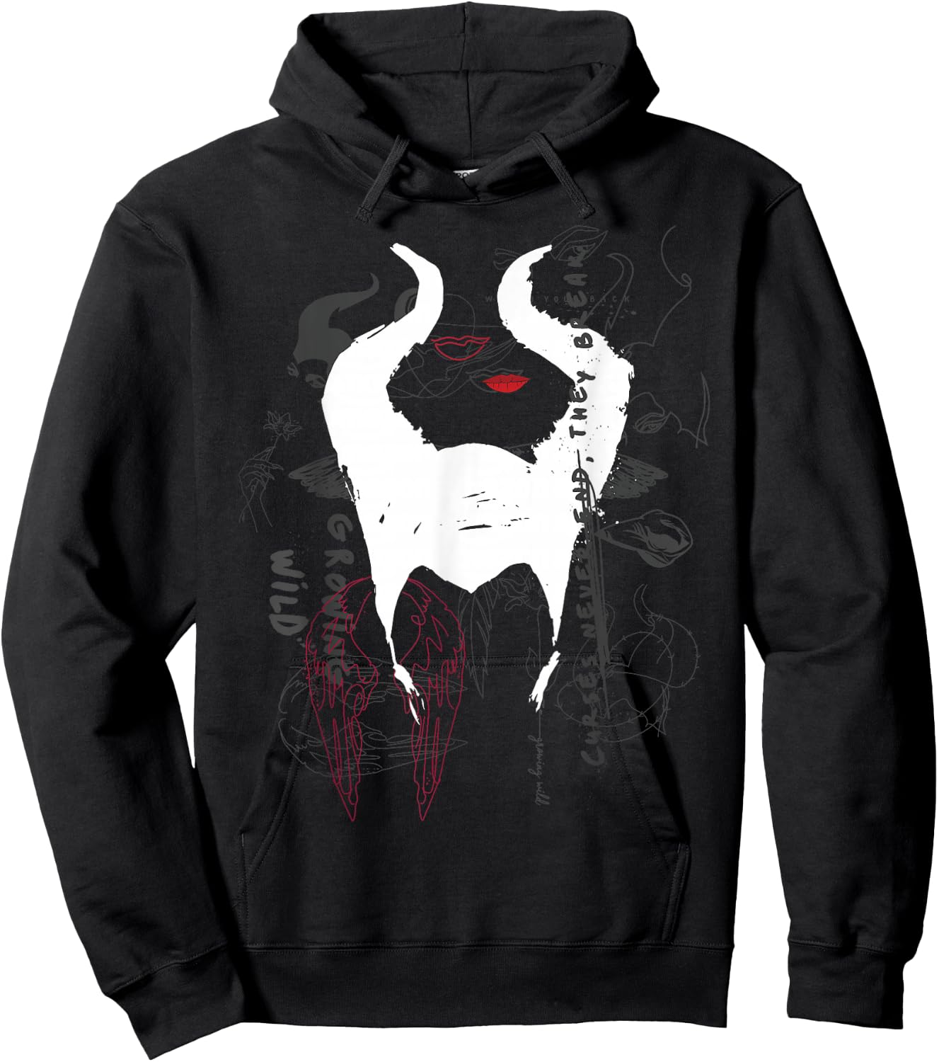Disney Maleficent Mistress Of Evil Growing Wild Collage Hoodie - Hoodie | Black