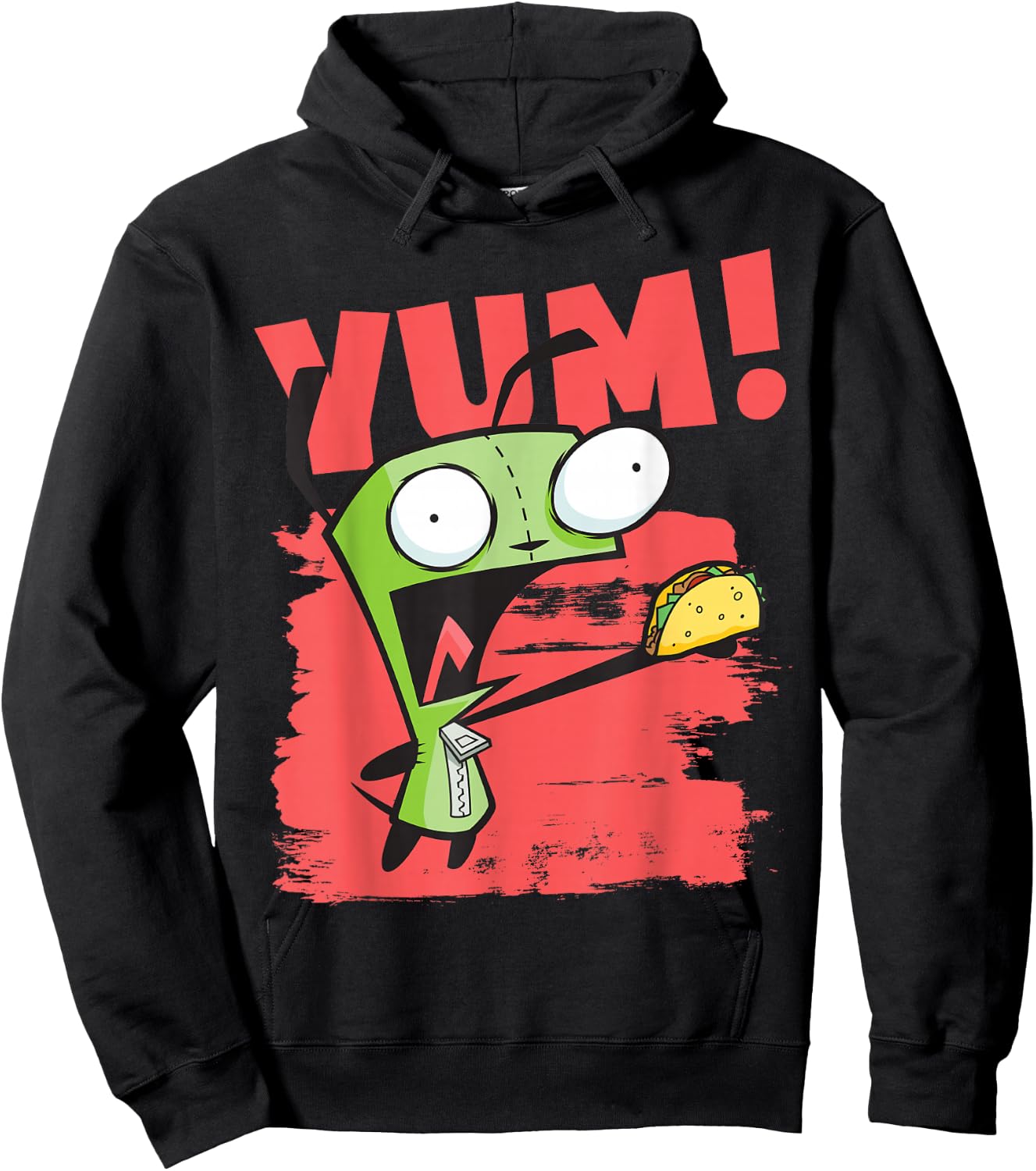 Invader Zim Gir With A Taco Poster Hoodie - Hoodie | Black