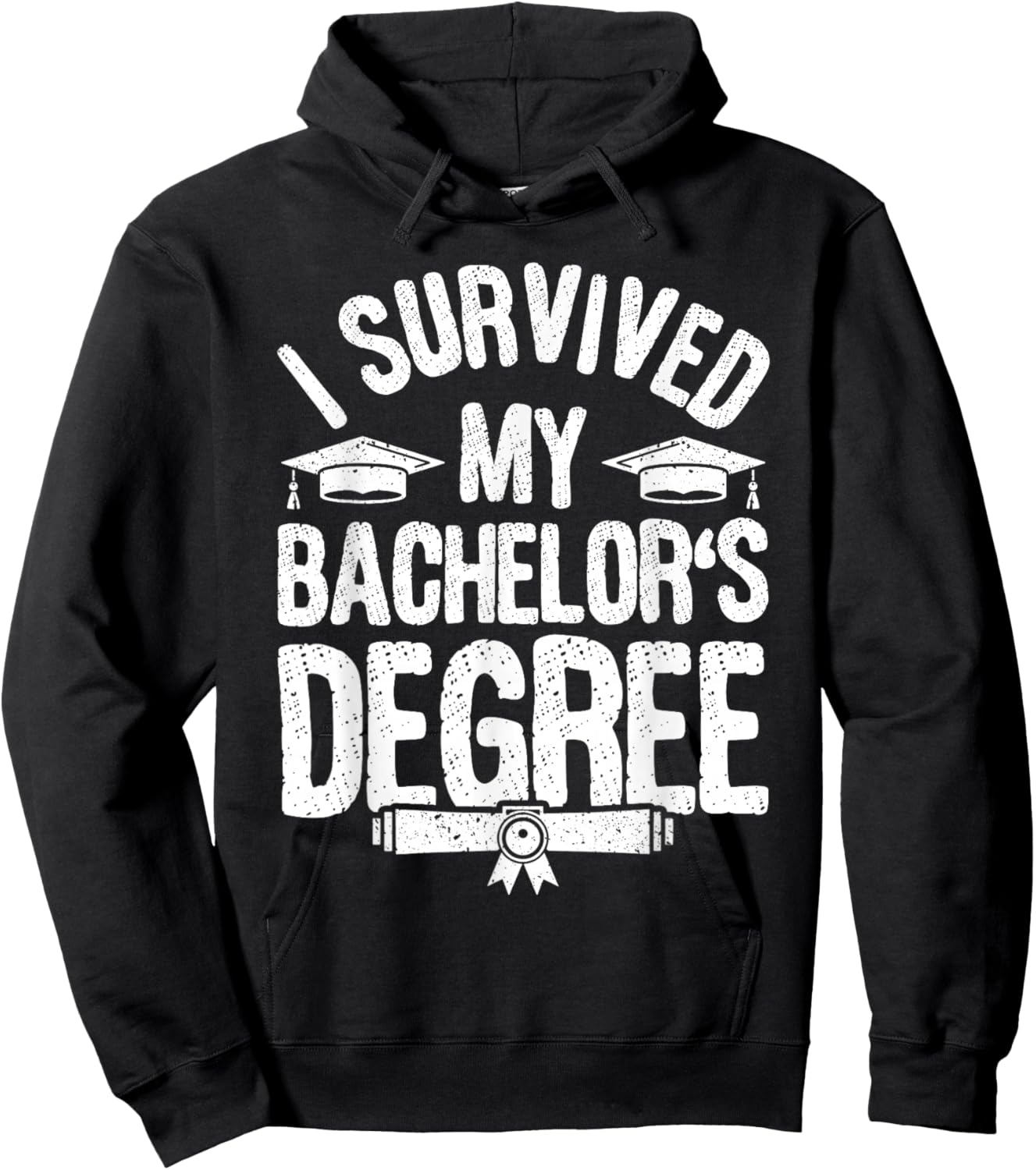 I Survived My Bachelor's Degree Party Bachelor Graduation Hoodie - Hoodie | Black