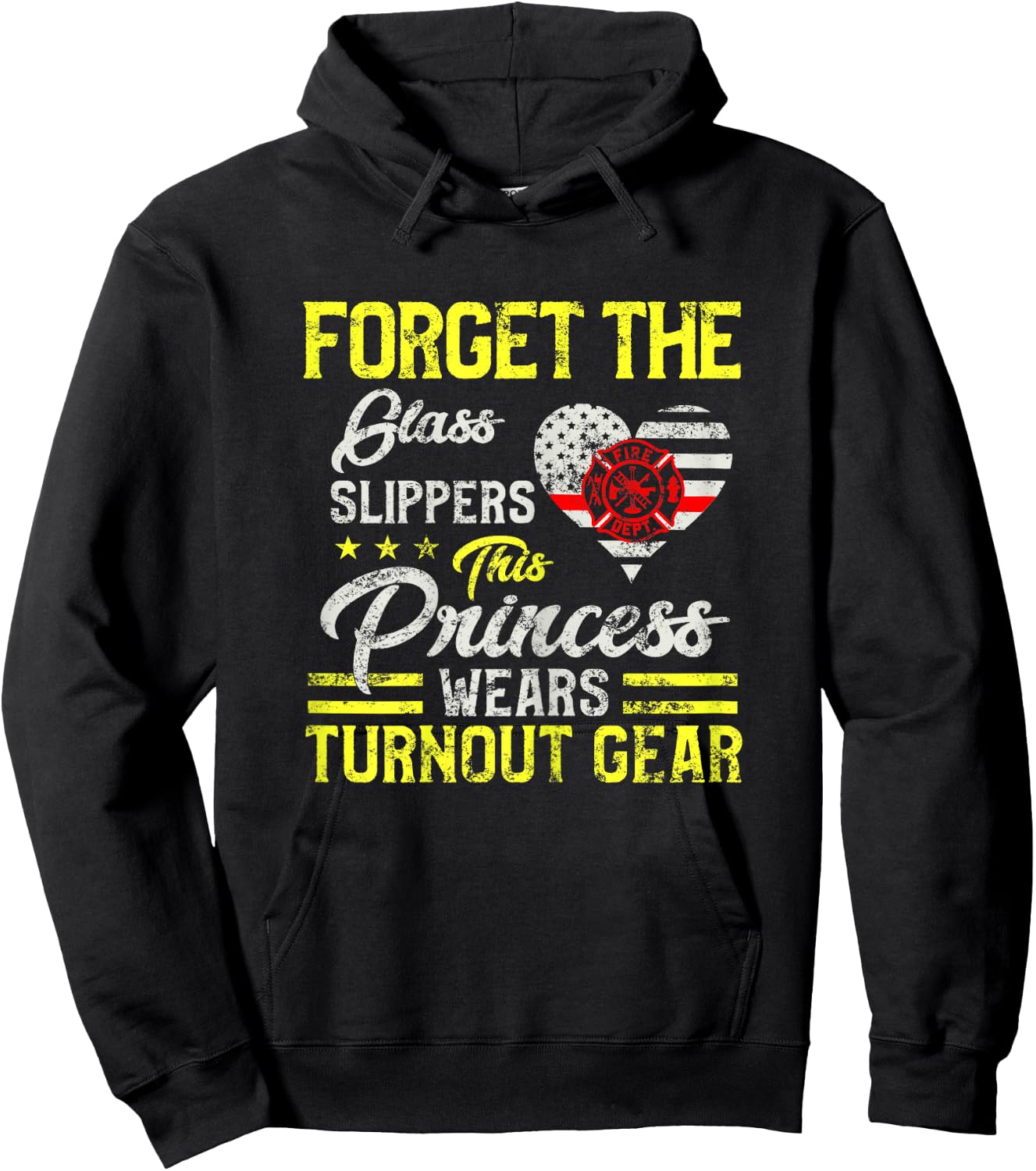 This Princess Wears Fire Turnout Gear Female firefighter Hoodie - Hoodie | Black