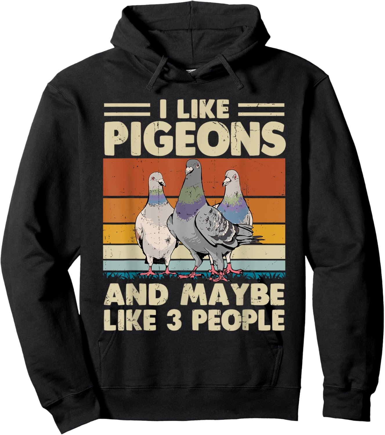 I Like Pigeons And Maybe Like 3 People Hoodie - Hoodie | Black