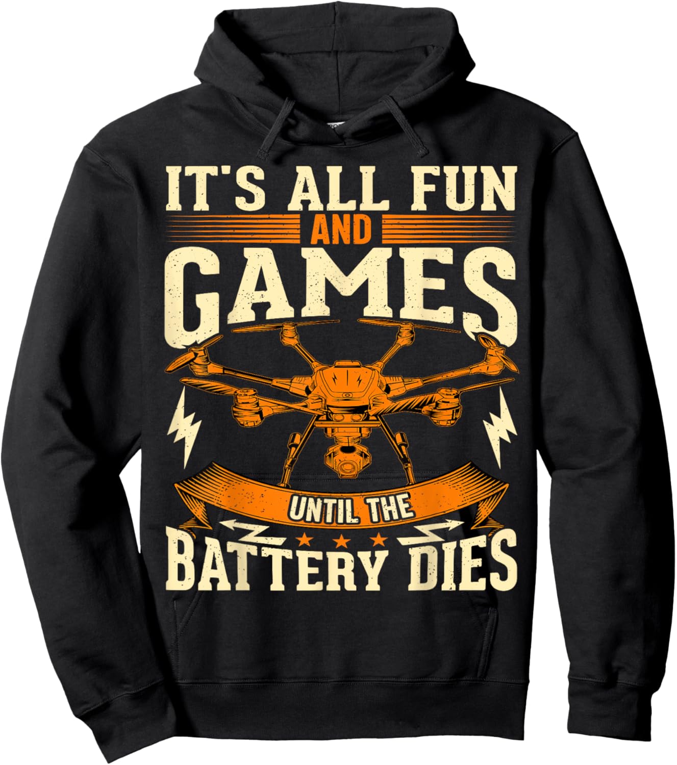 Certified Drone Pilot Life Funny Operator Dad FPV Quadcopter Hoodie - Hoodie | Black