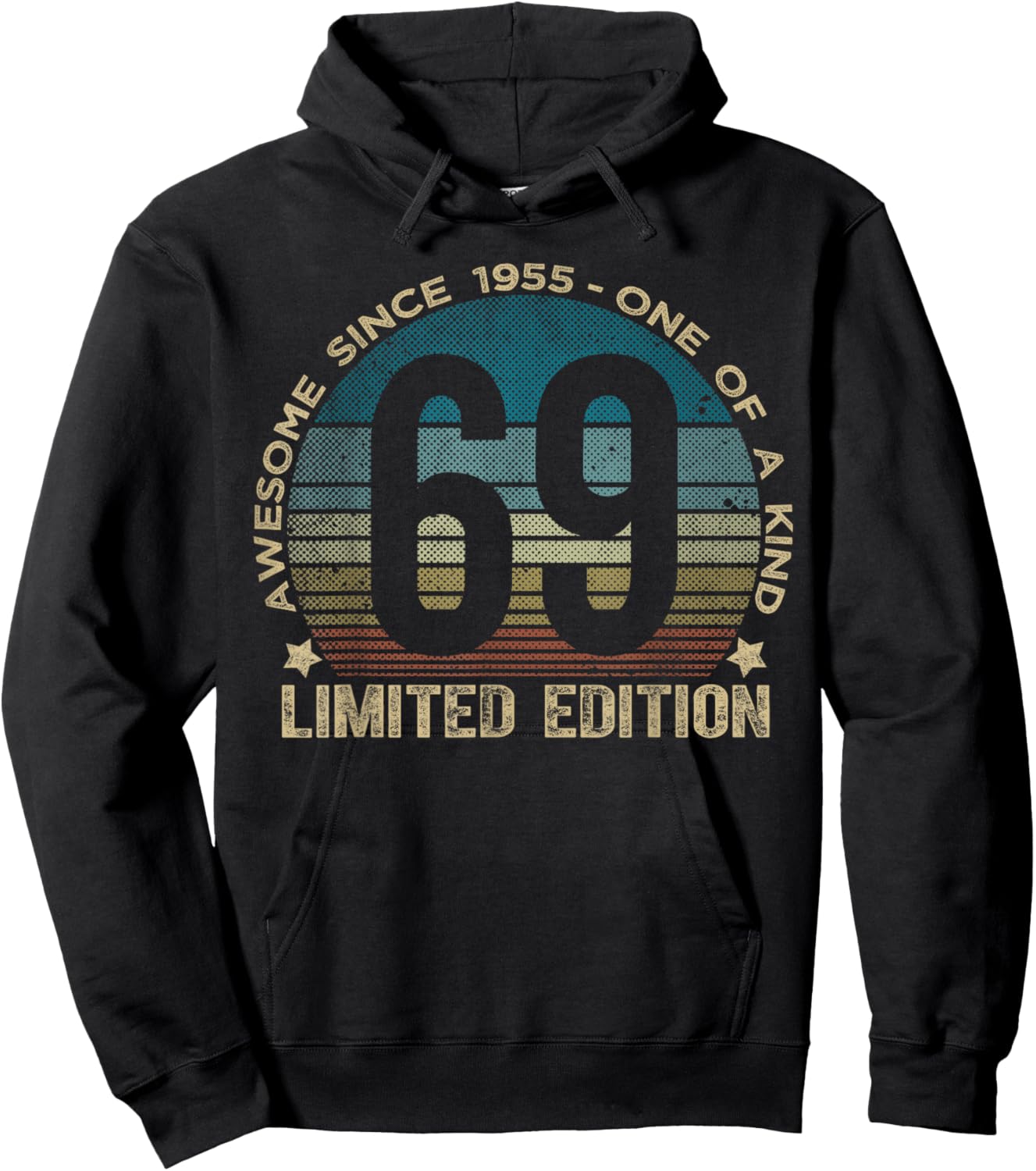 69th Birthday 69 Year Old Gifts Vintage 1955 Limited Edition Hoodie - Hoodie | Black